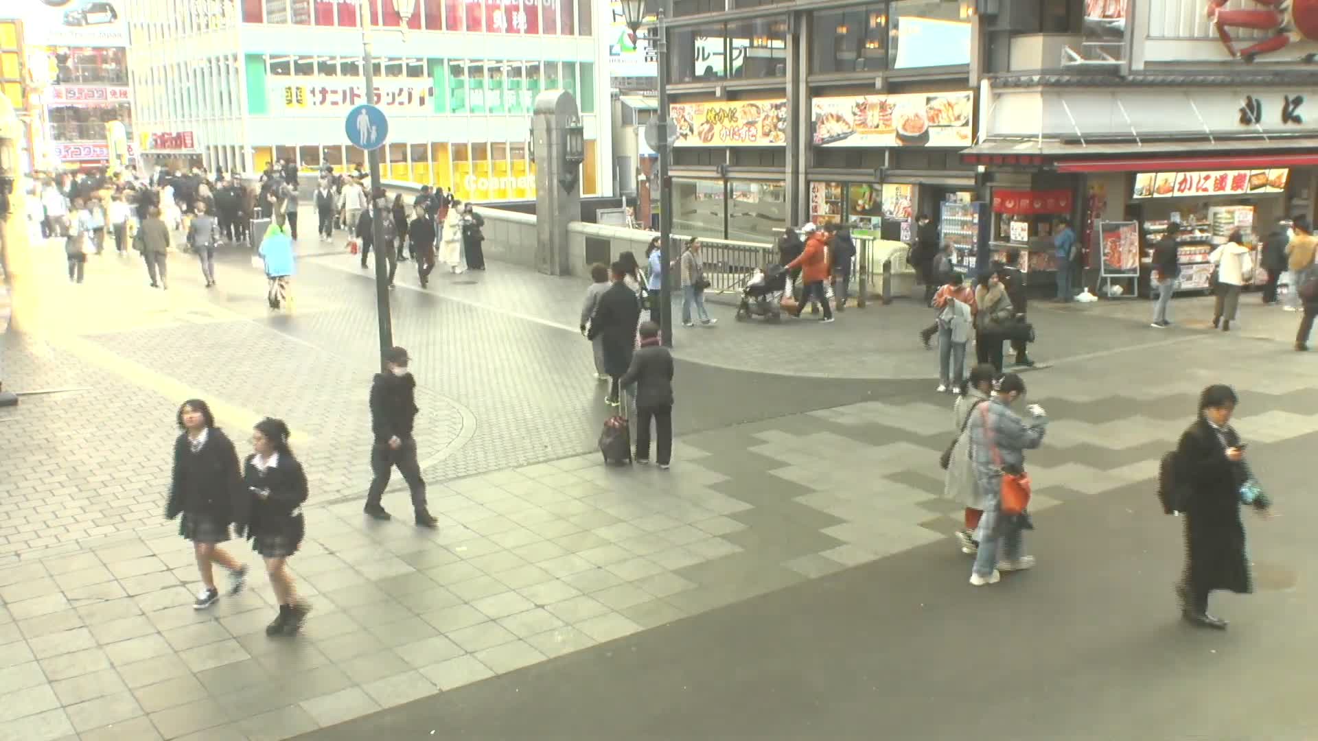 Osaka,  Dotonbori Ebisu Bridge Live Cam -  1 Chome Dotonbori, Chuo Ward ,Osaka, Kansai, Honshu, Japan