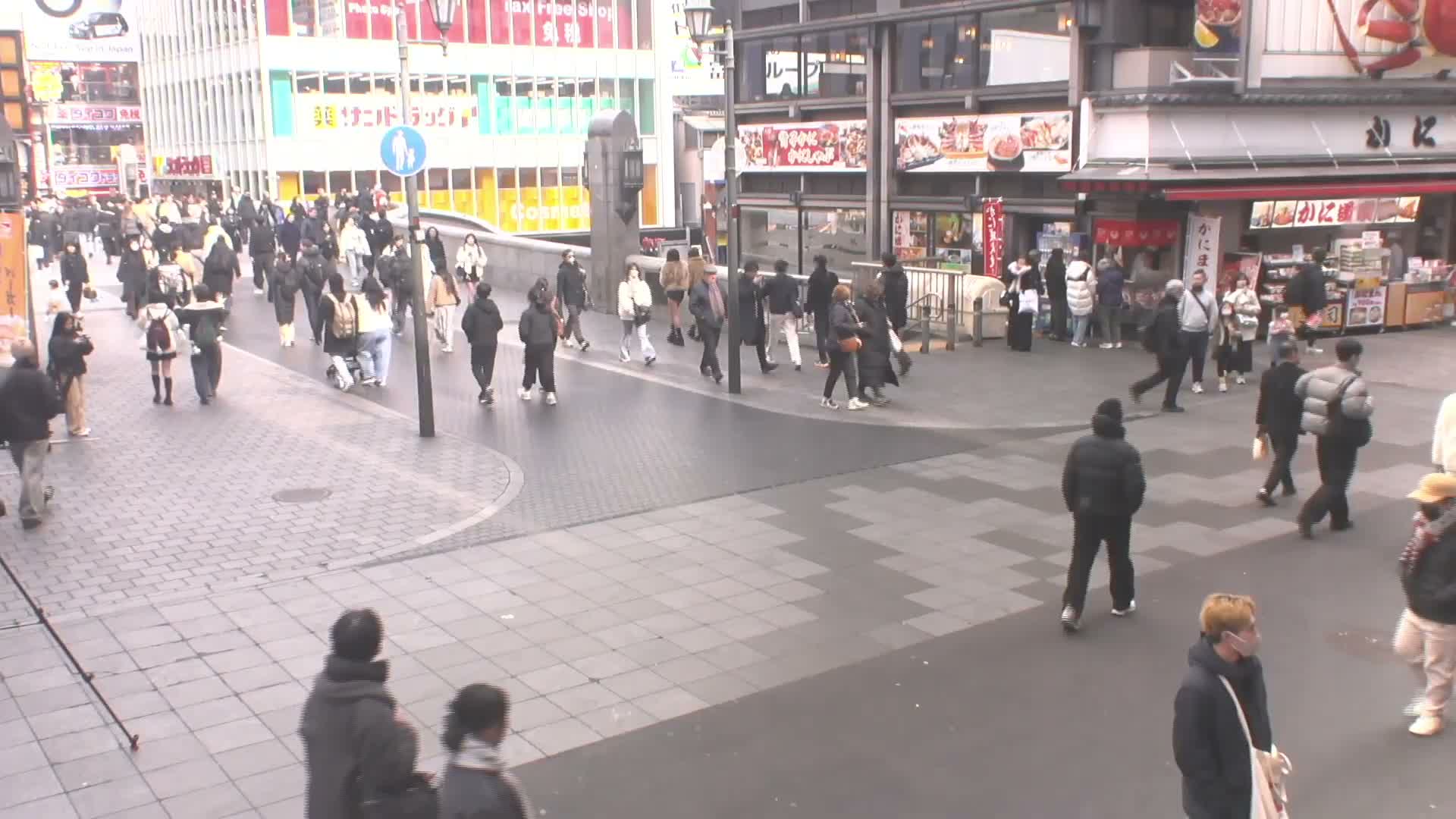 Osaka,  Dotonbori Ebisu Bridge Live Cam -  1 Chome Dotonbori, Chuo Ward ,Osaka, Kansai, Honshu, Japan