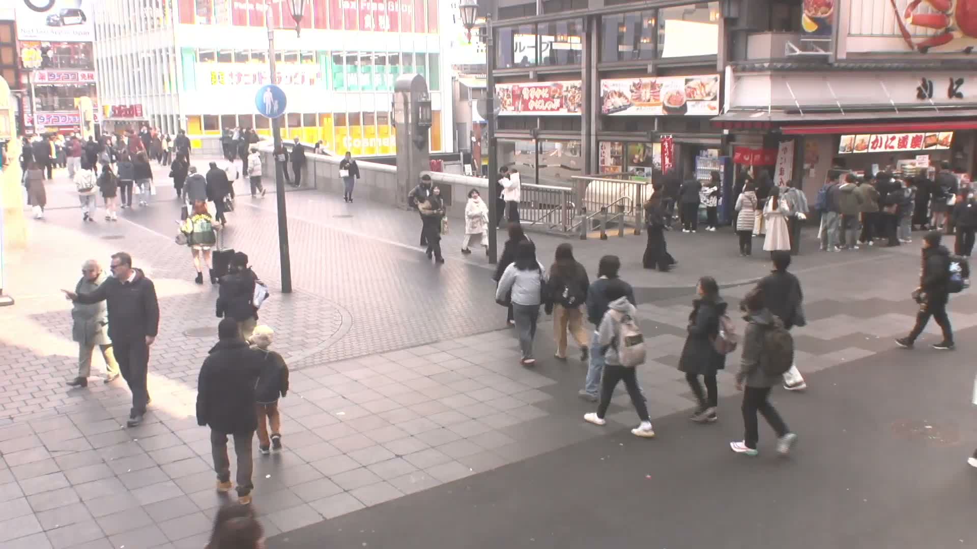 Osaka,  Dotonbori Ebisu Bridge Live Cam -  1 Chome Dotonbori, Chuo Ward ,Osaka, Kansai, Honshu, Japan