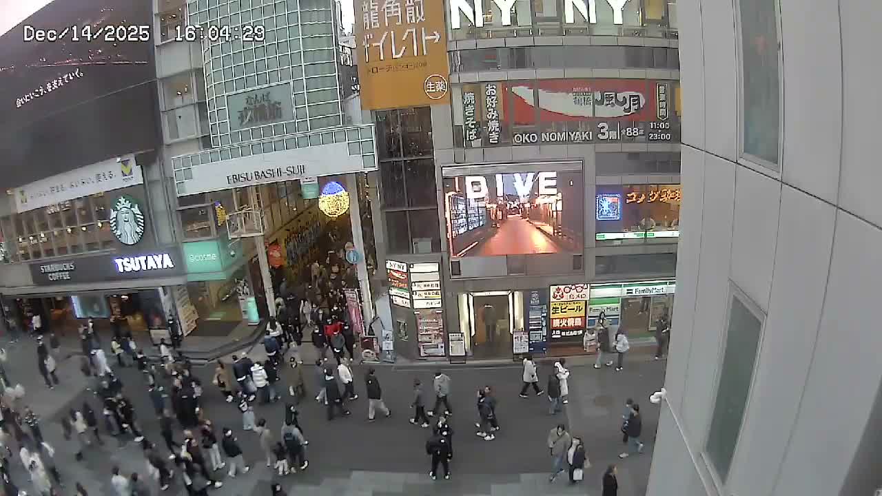 Osaka, Chuo Ward , Dotonbori, Ebisu Bashi - Suji Shopping Street Live Cam - 5-8 Chome,  Dotonbori, Chuo Ward ,Osaka, Kansai, Honshu, Japan