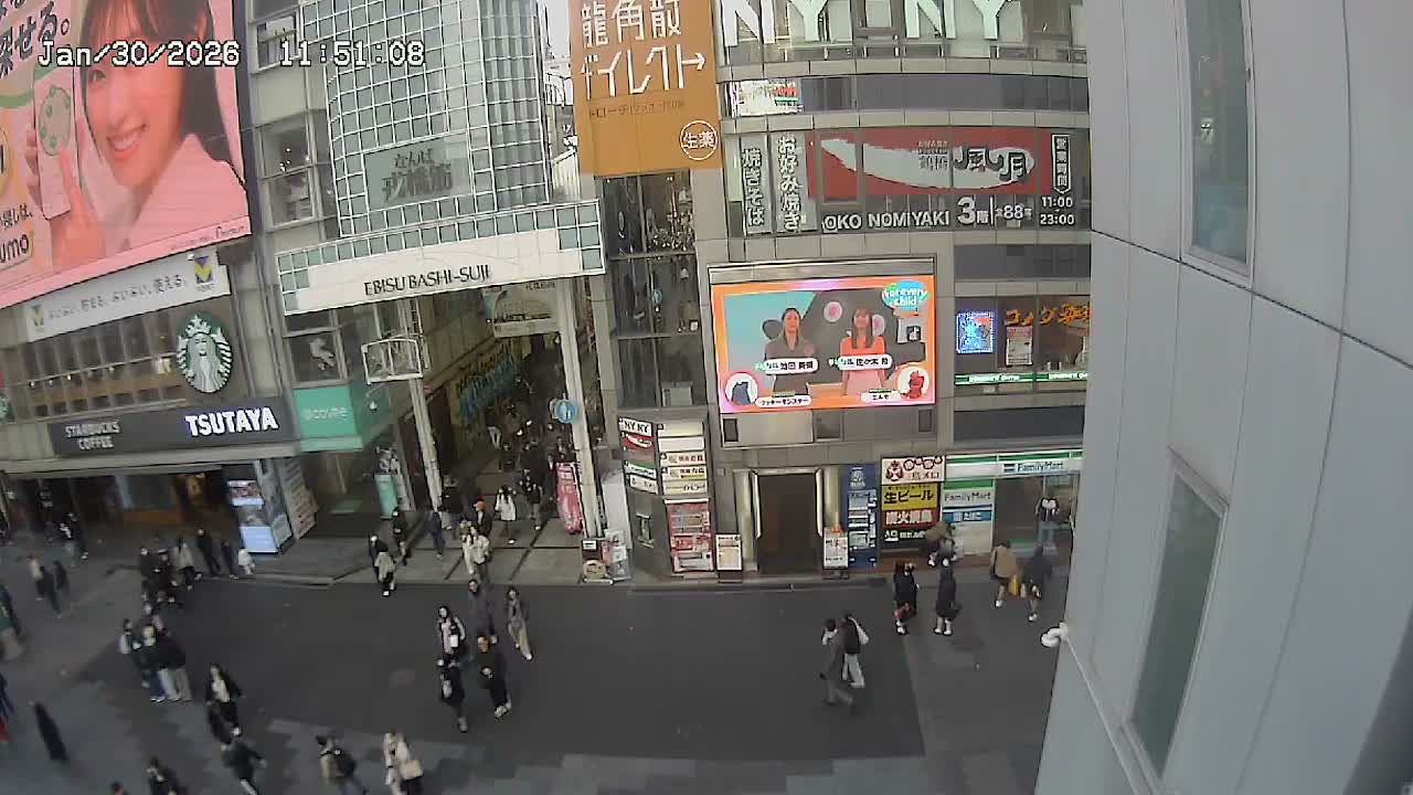 Osaka, Chuo Ward , Dotonbori, Ebisu Bashi - Suji Shopping Street Live Cam - 5-8 Chome,  Dotonbori, Chuo Ward ,Osaka, Kansai, Honshu, Japan