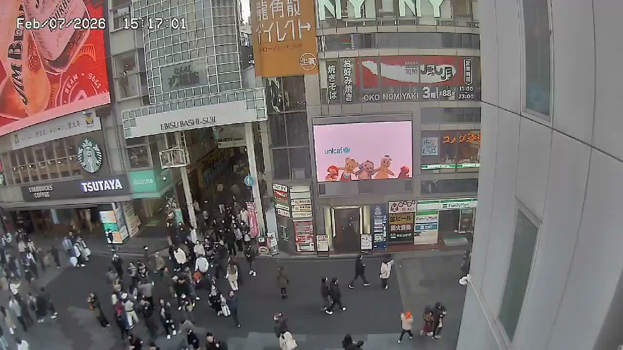 Osaka, Chuo Ward , Dotonbori, Ebisu Bashi - Suji Shopping Street Live Cam - 5-8 Chome,  Dotonbori, Chuo Ward ,Osaka, Kansai, Honshu, Japan
