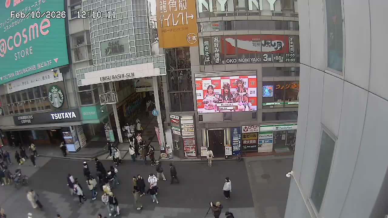 Osaka, Chuo Ward , Dotonbori, Ebisu Bashi - Suji Shopping Street Live Cam - 5-8 Chome,  Dotonbori, Chuo Ward ,Osaka, Kansai, Honshu, Japan