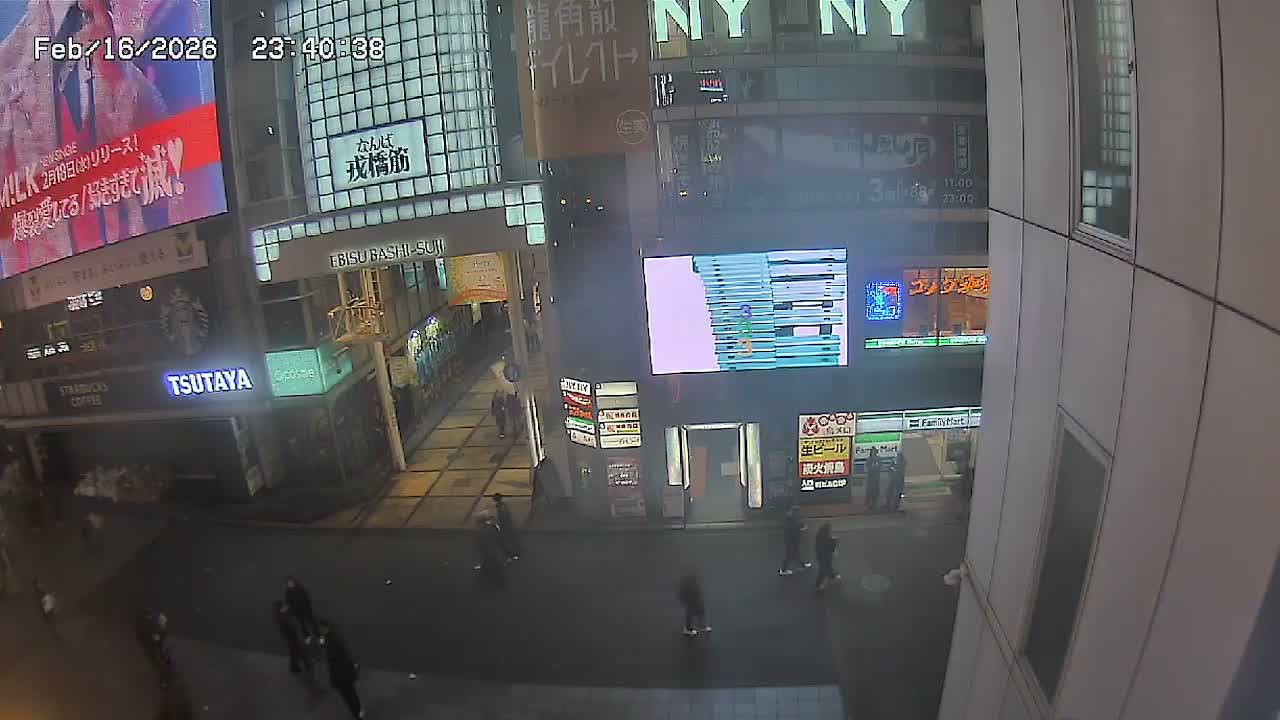 Osaka, Chuo Ward , Dotonbori, Ebisu Bashi - Suji Shopping Street Live Cam - 5-8 Chome,  Dotonbori, Chuo Ward ,Osaka, Kansai, Honshu, Japan