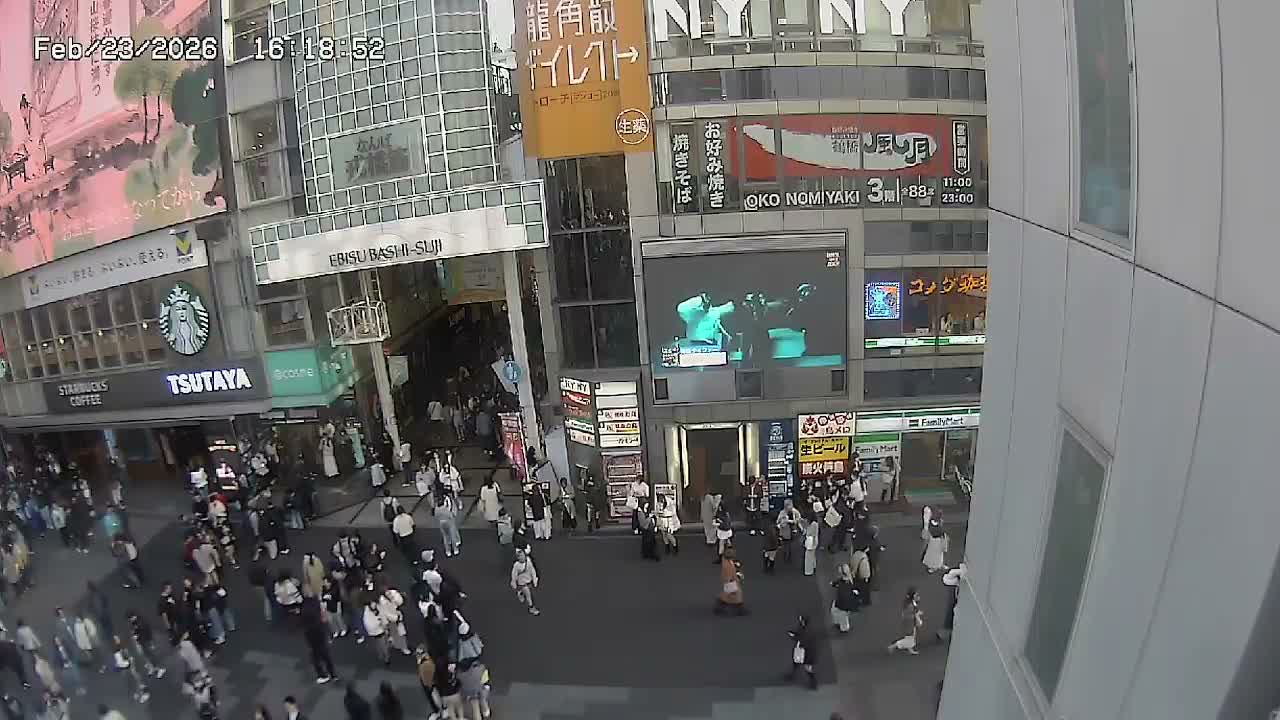 Osaka, Chuo Ward , Dotonbori, Ebisu Bashi - Suji Shopping Street Live Cam - 5-8 Chome,  Dotonbori, Chuo Ward ,Osaka, Kansai, Honshu, Japan