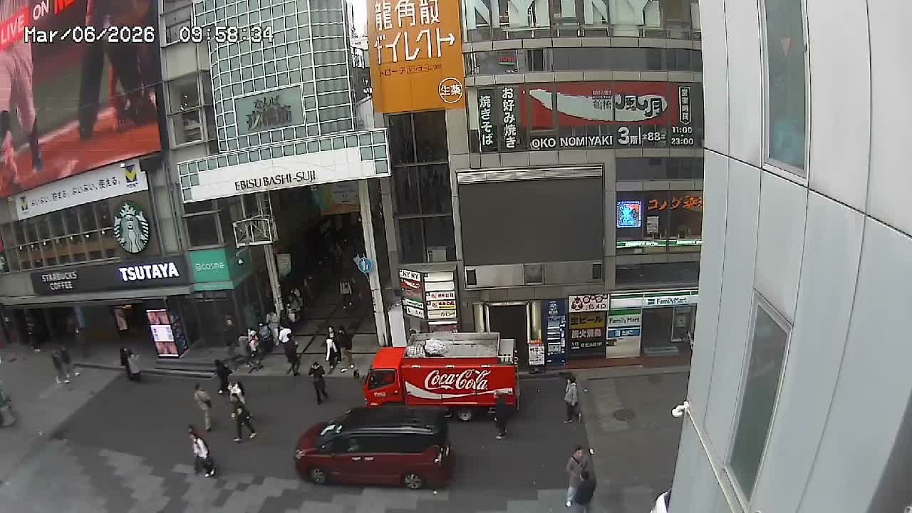 Osaka, Chuo Ward , Dotonbori, Ebisu Bashi - Suji Shopping Street Live Cam - 5-8 Chome,  Dotonbori, Chuo Ward ,Osaka, Kansai, Honshu, Japan