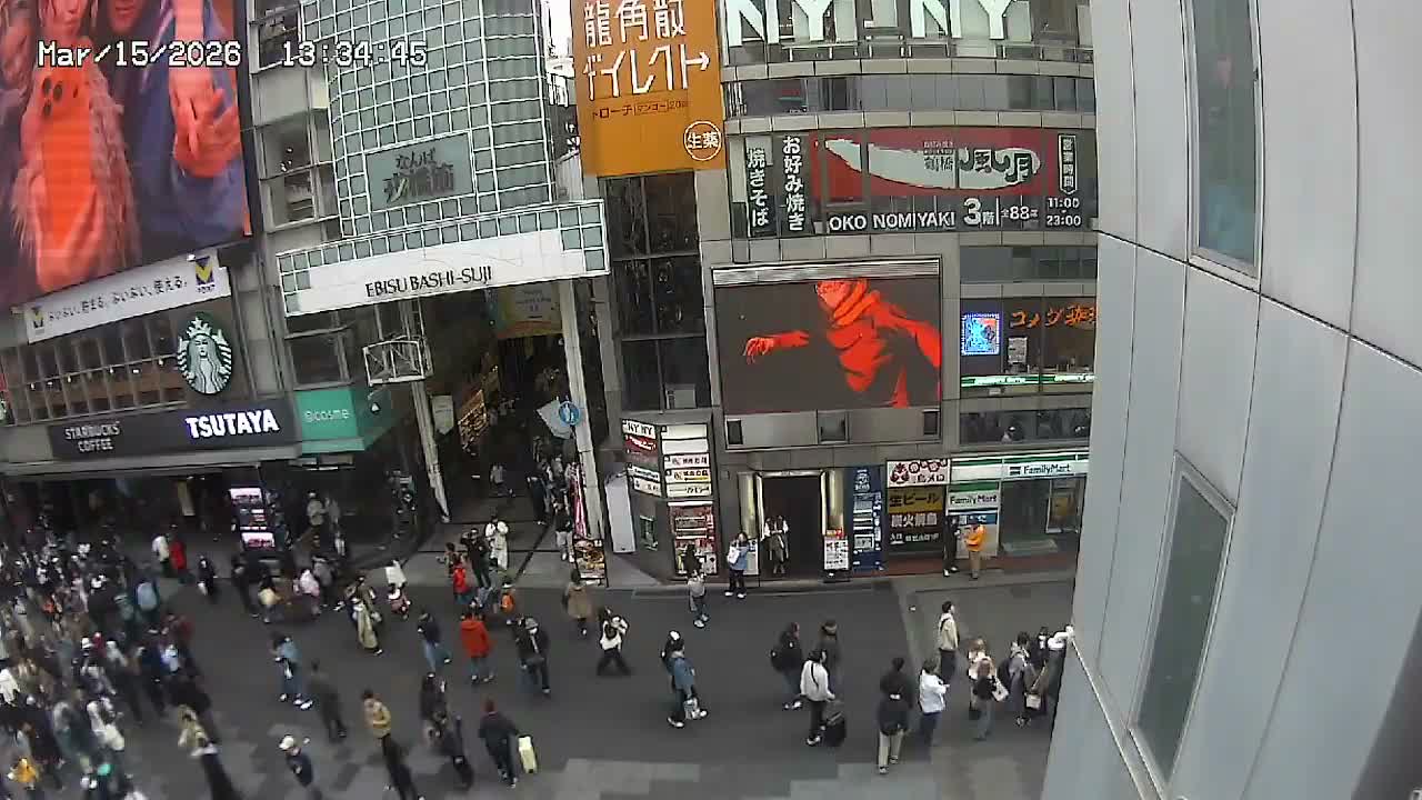 Osaka, Chuo Ward , Dotonbori, Ebisu Bashi - Suji Shopping Street Live Cam - 5-8 Chome,  Dotonbori, Chuo Ward ,Osaka, Kansai, Honshu, Japan