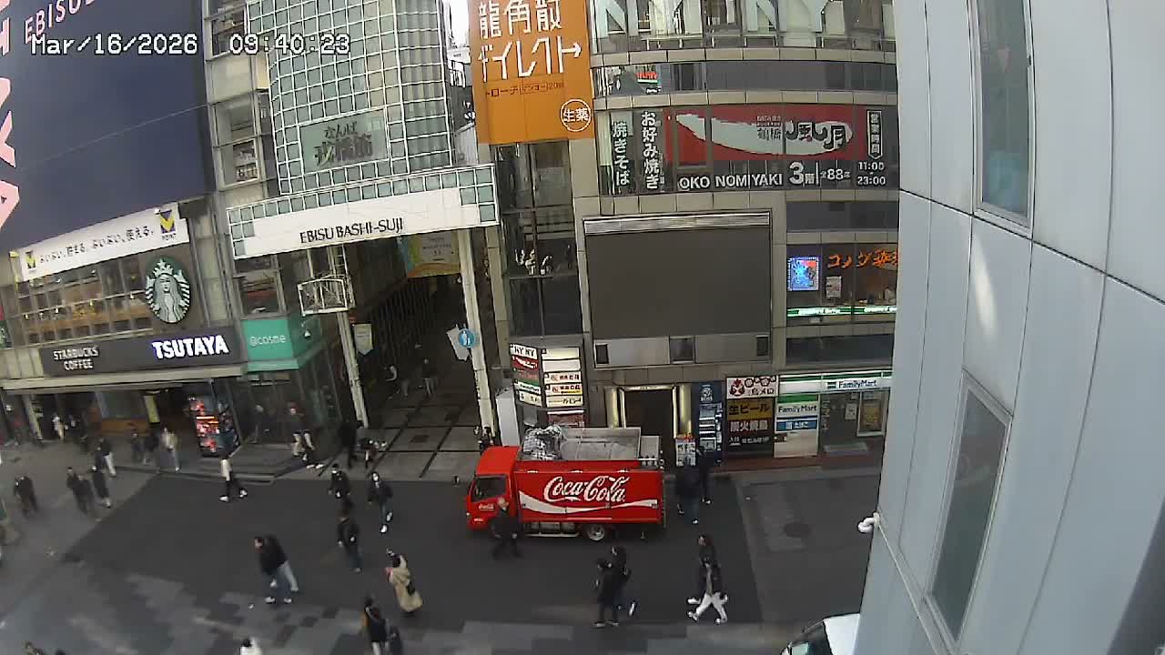 Osaka, Chuo Ward , Dotonbori, Ebisu Bashi - Suji Shopping Street Live Cam - 5-8 Chome,  Dotonbori, Chuo Ward ,Osaka, Kansai, Honshu, Japan