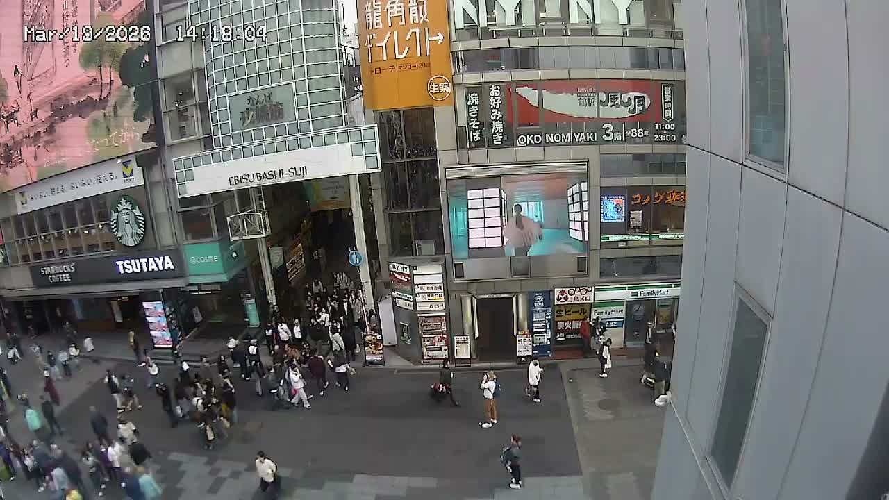 Osaka, Chuo Ward , Dotonbori, Ebisu Bashi - Suji Shopping Street Live Cam - 5-8 Chome,  Dotonbori, Chuo Ward ,Osaka, Kansai, Honshu, Japan