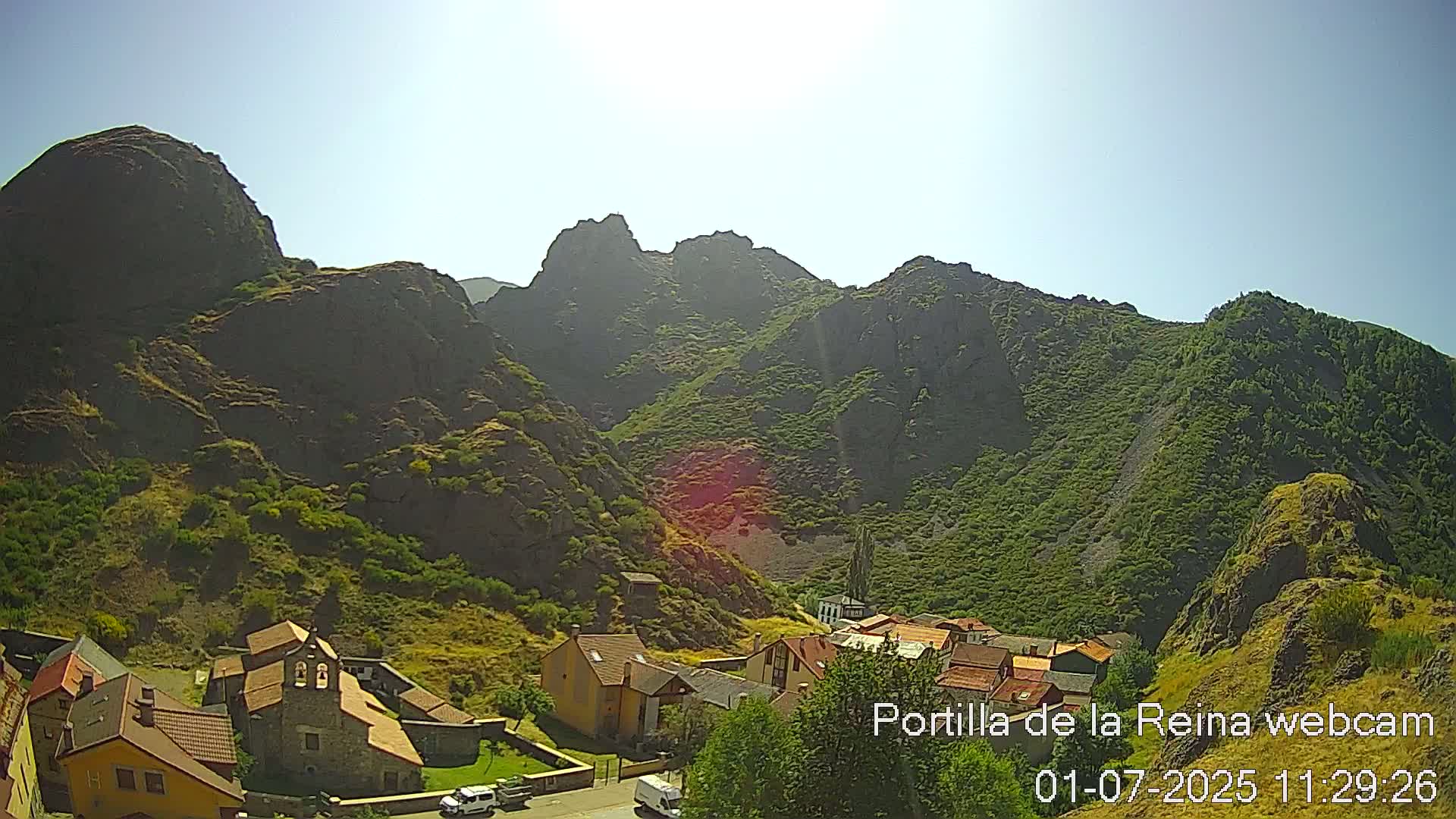Picos de Europa National Park from Portilla de la Reina Village Live Cam - León, Castila&Leon, Spain