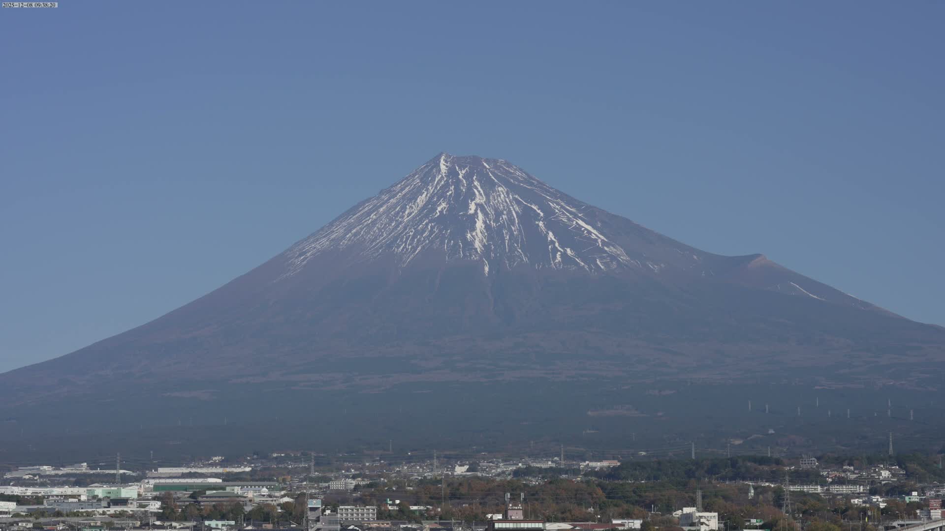 Mount Fuji &  Fujinomiya City ( 富士山と富士宮市 ) Live Cam - Kitayama, Fujinomiya, Shizuoka, Chūbu (Tōkai),  Honshu, Japan