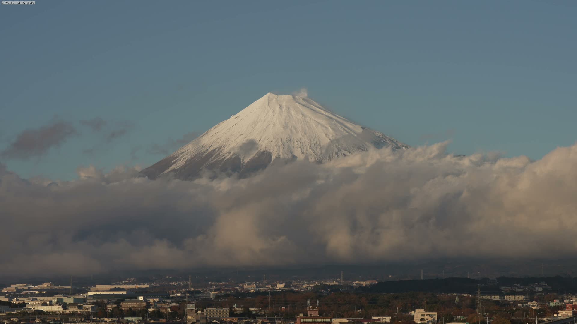 Mount Fuji &  Fujinomiya City ( 富士山と富士宮市 ) Live Cam - Kitayama, Fujinomiya, Shizuoka, Chūbu (Tōkai),  Honshu, Japan