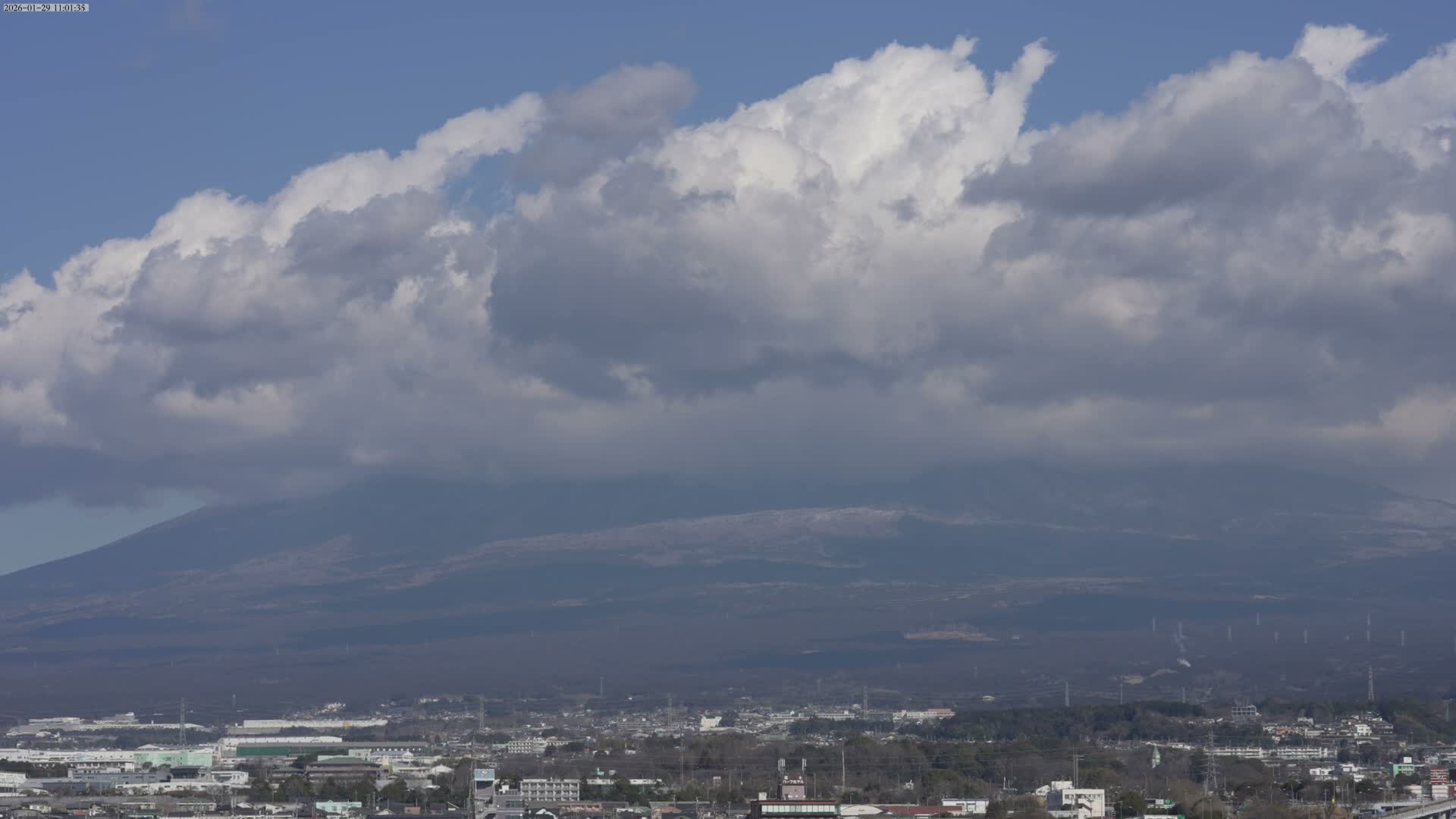 Mount Fuji &  Fujinomiya City ( 富士山と富士宮市 ) Live Cam - Kitayama, Fujinomiya, Shizuoka, Chūbu (Tōkai),  Honshu, Japan