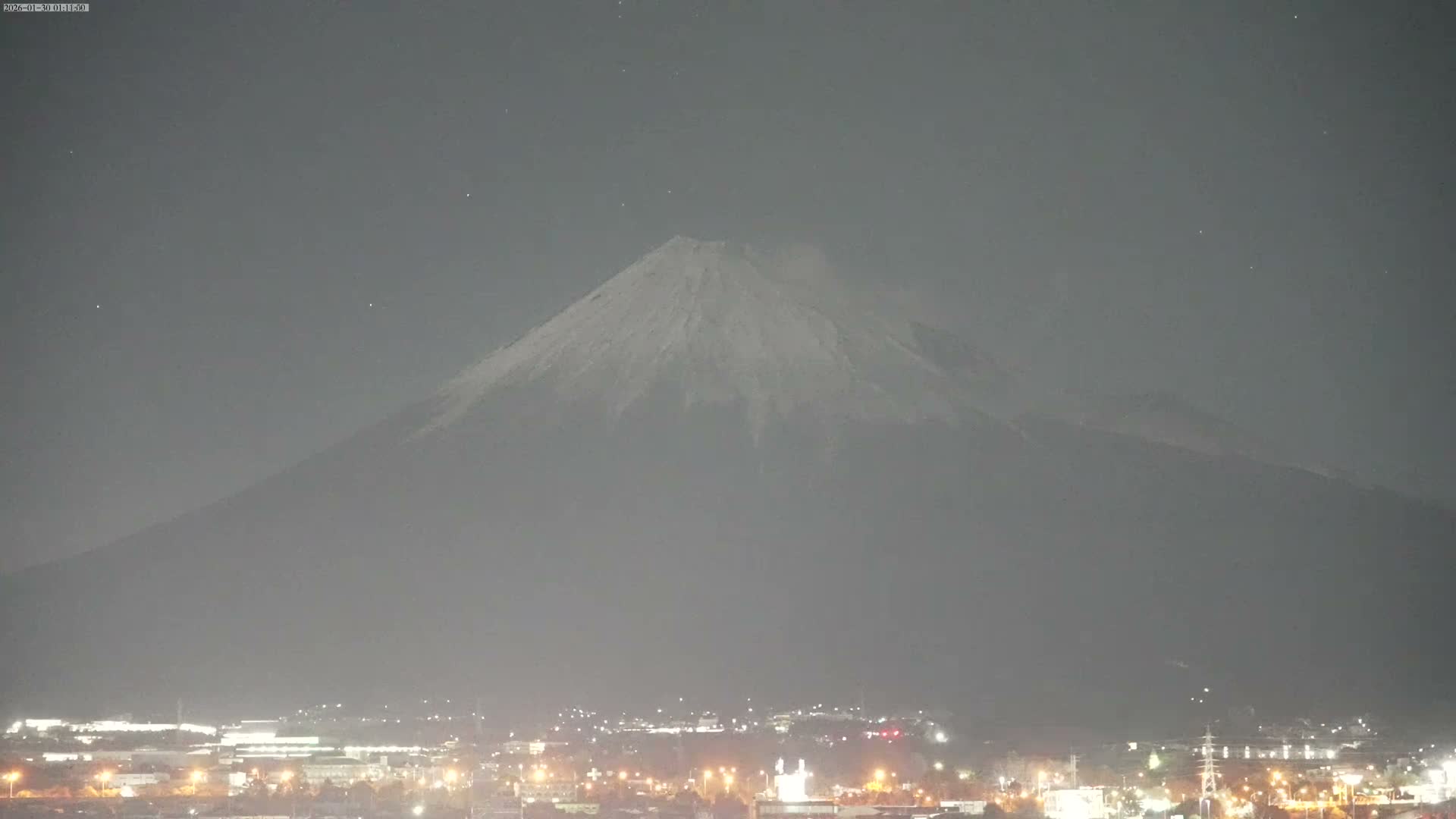 Mount Fuji &  Fujinomiya City ( 富士山と富士宮市 ) Live Cam - Kitayama, Fujinomiya, Shizuoka, Chūbu (Tōkai),  Honshu, Japan