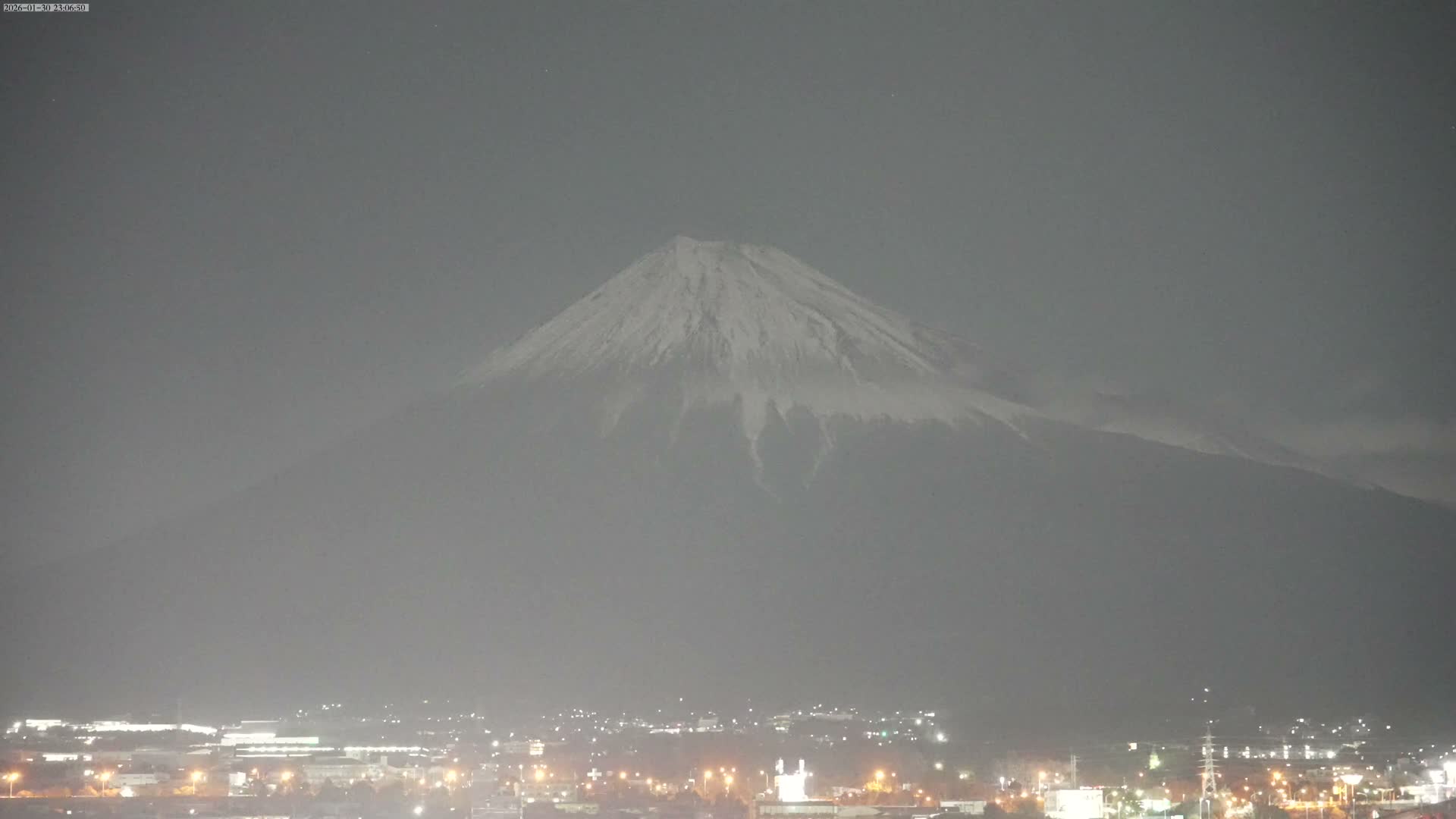 Mount Fuji &  Fujinomiya City ( 富士山と富士宮市 ) Live Cam - Kitayama, Fujinomiya, Shizuoka, Chūbu (Tōkai),  Honshu, Japan