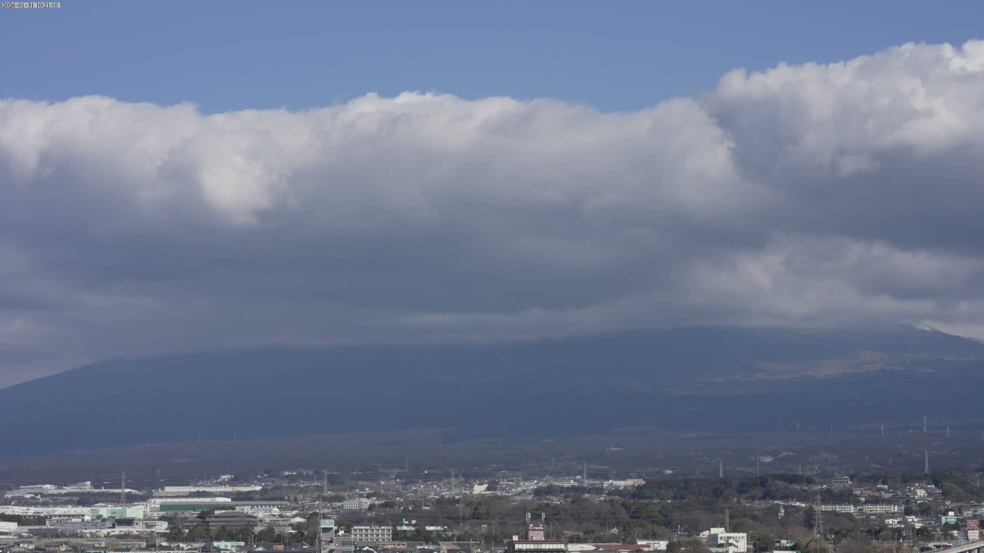 Mount Fuji &  Fujinomiya City ( 富士山と富士宮市 ) Live Cam - Kitayama, Fujinomiya, Shizuoka, Chūbu (Tōkai),  Honshu, Japan