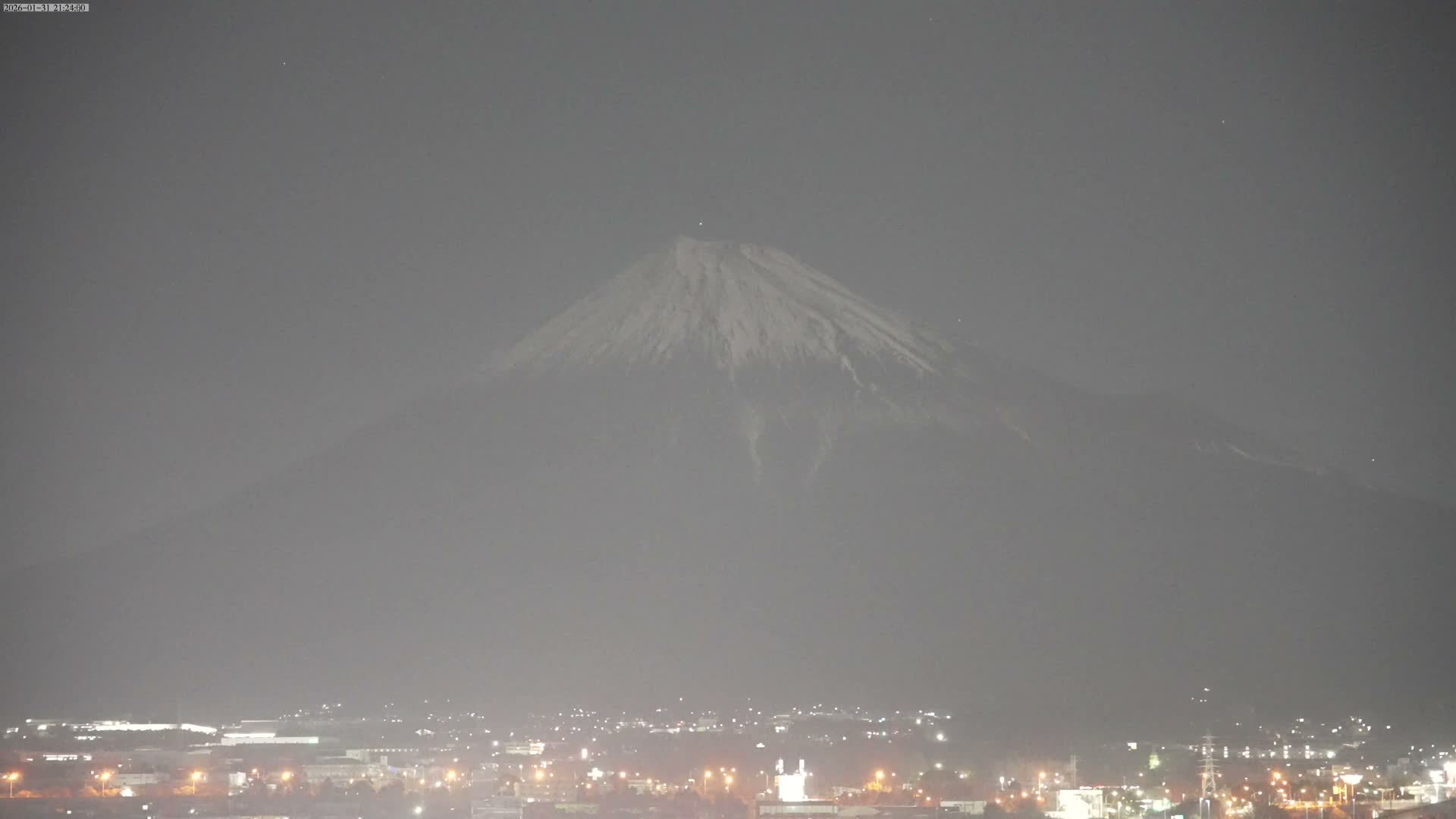 Mount Fuji &  Fujinomiya City ( 富士山と富士宮市 ) Live Cam - Kitayama, Fujinomiya, Shizuoka, Chūbu (Tōkai),  Honshu, Japan