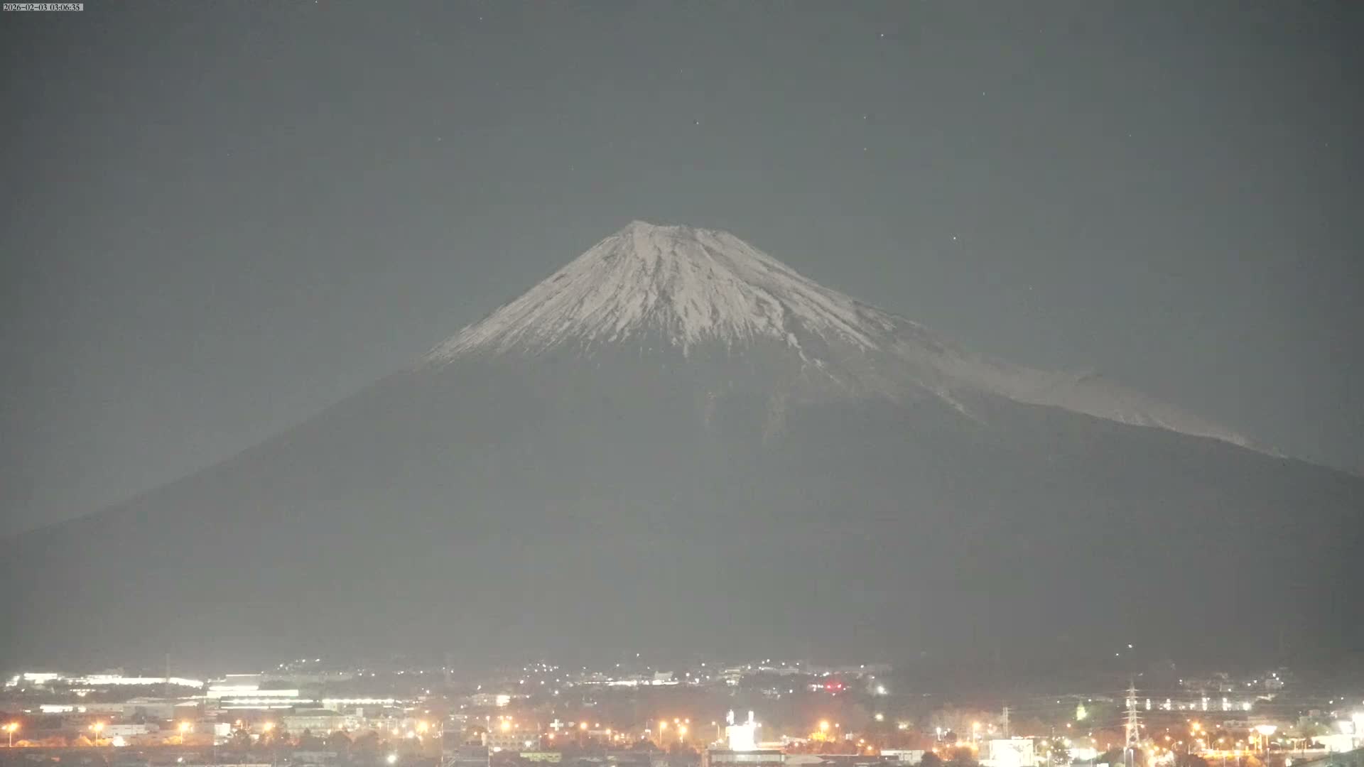 Mount Fuji &  Fujinomiya City ( 富士山と富士宮市 ) Live Cam - Kitayama, Fujinomiya, Shizuoka, Chūbu (Tōkai),  Honshu, Japan