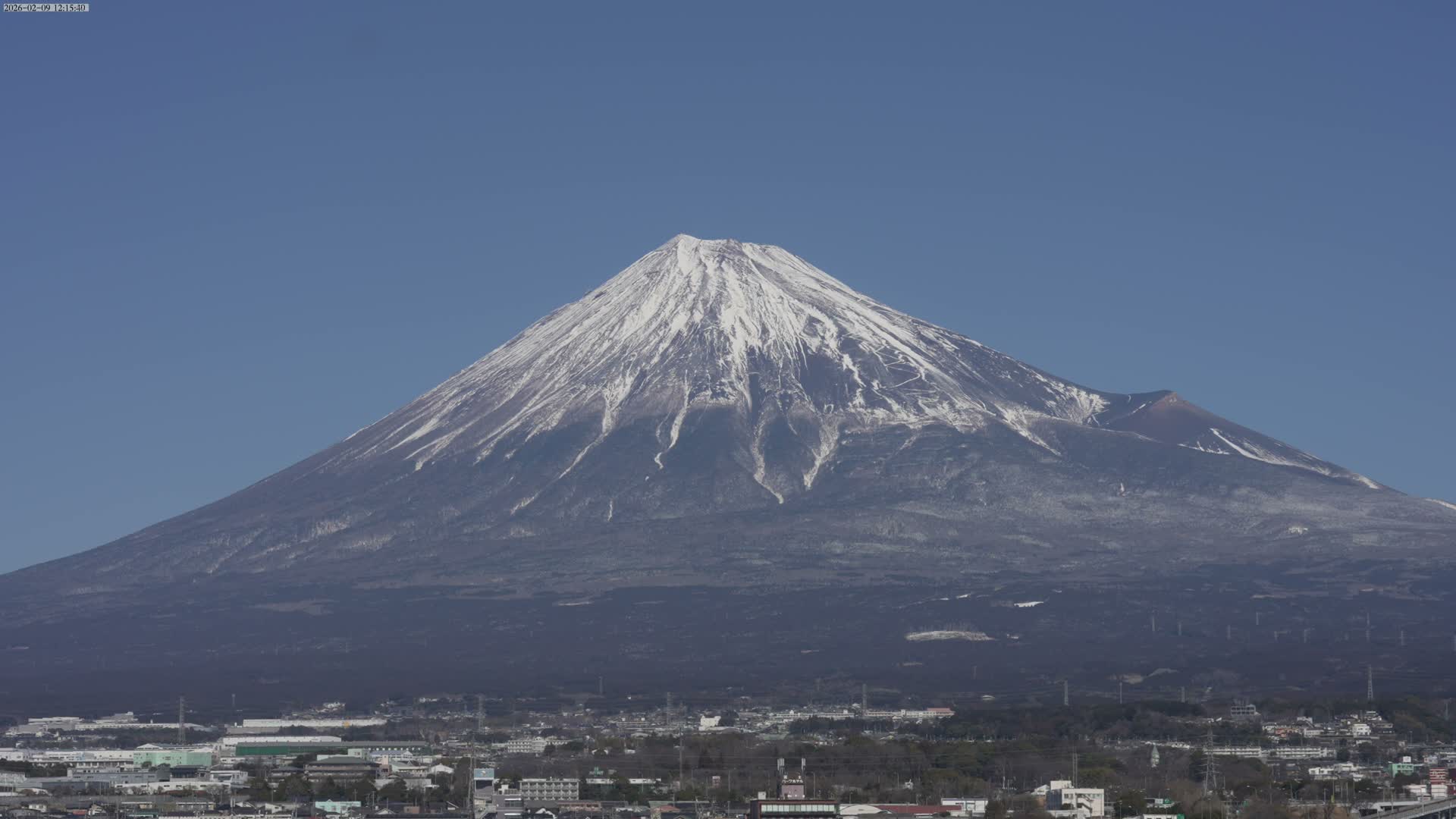 Mount Fuji &  Fujinomiya City ( 富士山と富士宮市 ) Live Cam - Kitayama, Fujinomiya, Shizuoka, Chūbu (Tōkai),  Honshu, Japan