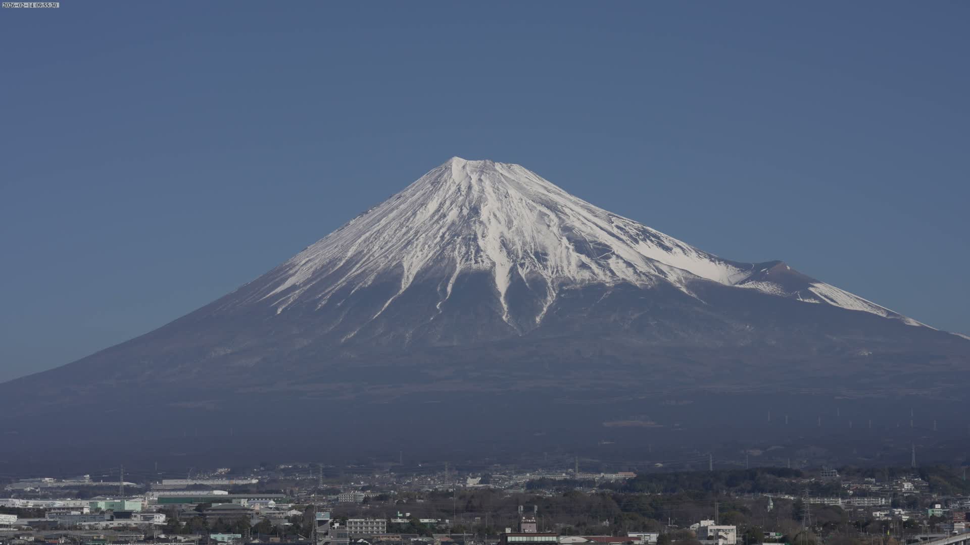 Mount Fuji &  Fujinomiya City ( 富士山と富士宮市 ) Live Cam - Kitayama, Fujinomiya, Shizuoka, Chūbu (Tōkai),  Honshu, Japan