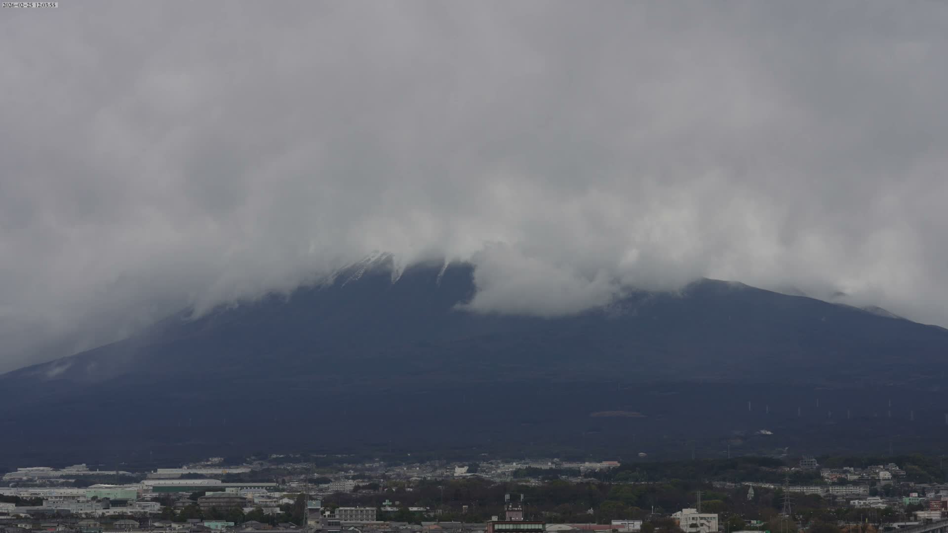 Mount Fuji &  Fujinomiya City ( 富士山と富士宮市 ) Live Cam - Kitayama, Fujinomiya, Shizuoka, Chūbu (Tōkai),  Honshu, Japan