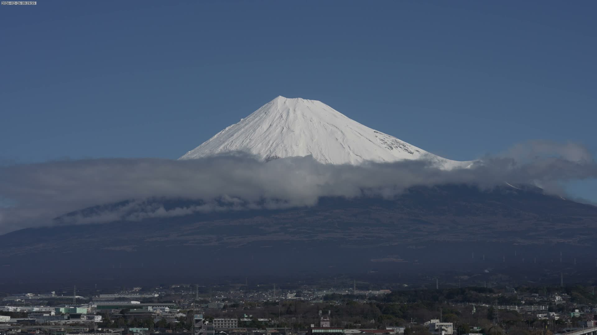 Mount Fuji &  Fujinomiya City ( 富士山と富士宮市 ) Live Cam - Kitayama, Fujinomiya, Shizuoka, Chūbu (Tōkai),  Honshu, Japan