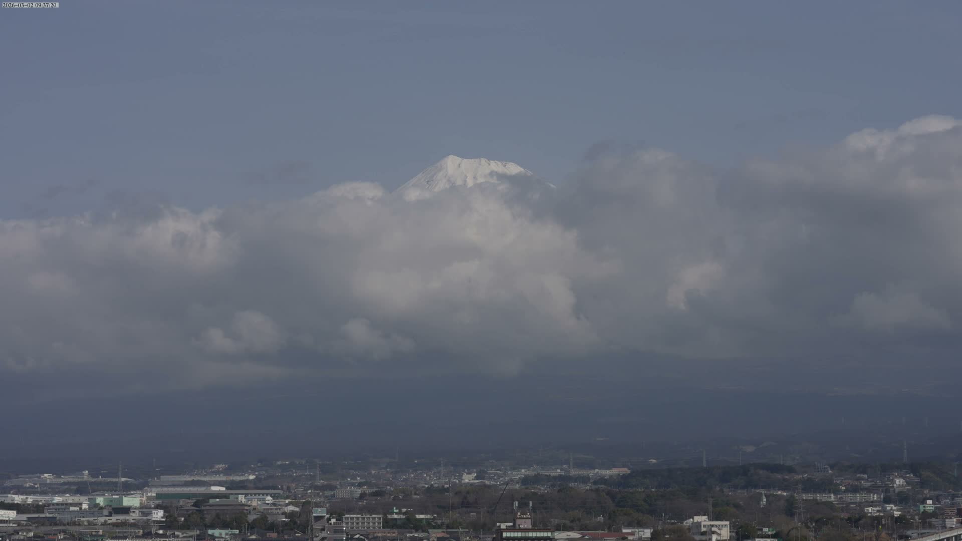 Mount Fuji &  Fujinomiya City ( 富士山と富士宮市 ) Live Cam - Kitayama, Fujinomiya, Shizuoka, Chūbu (Tōkai),  Honshu, Japan