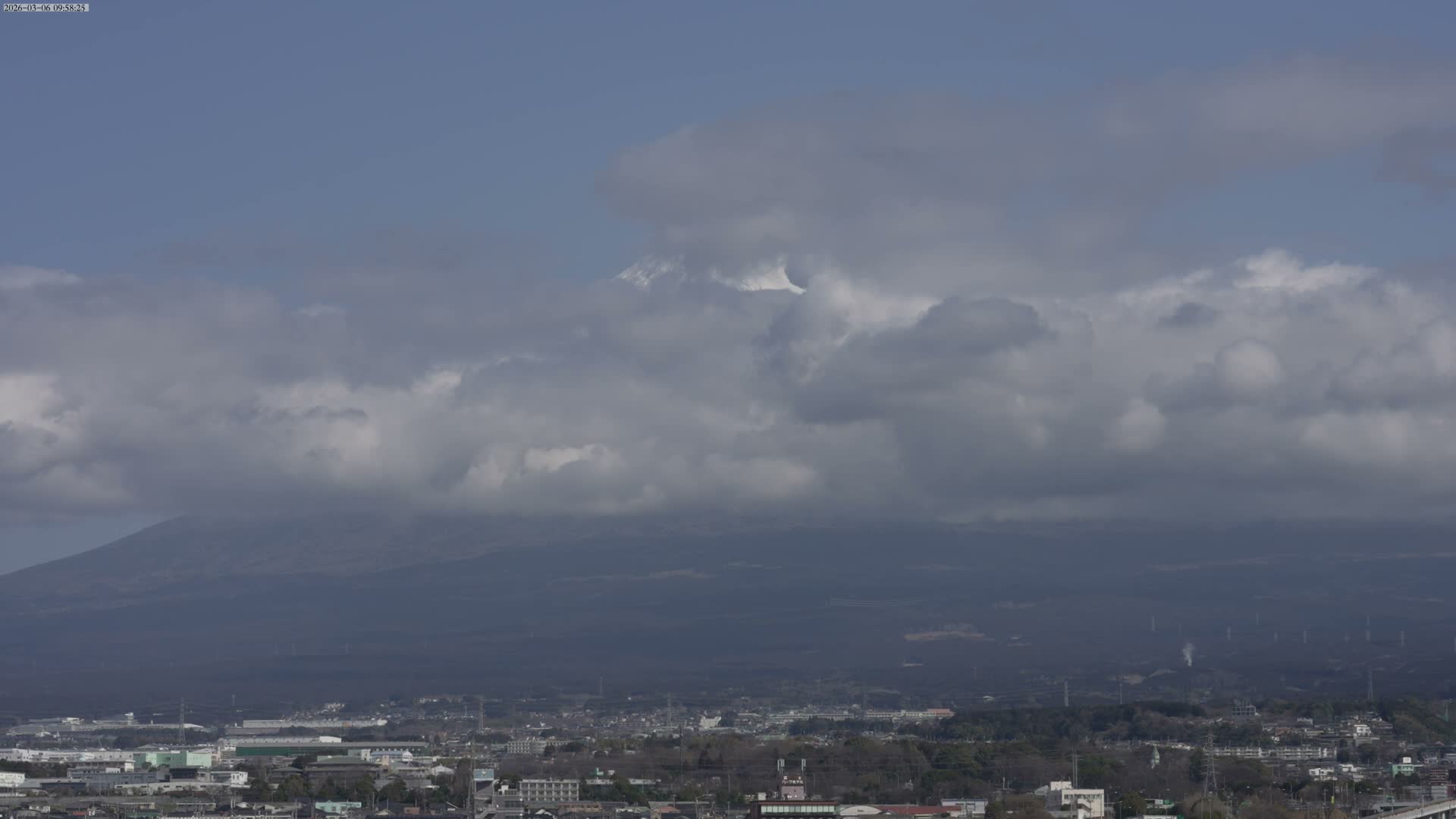 Mount Fuji &  Fujinomiya City ( 富士山と富士宮市 ) Live Cam - Kitayama, Fujinomiya, Shizuoka, Chūbu (Tōkai),  Honshu, Japan