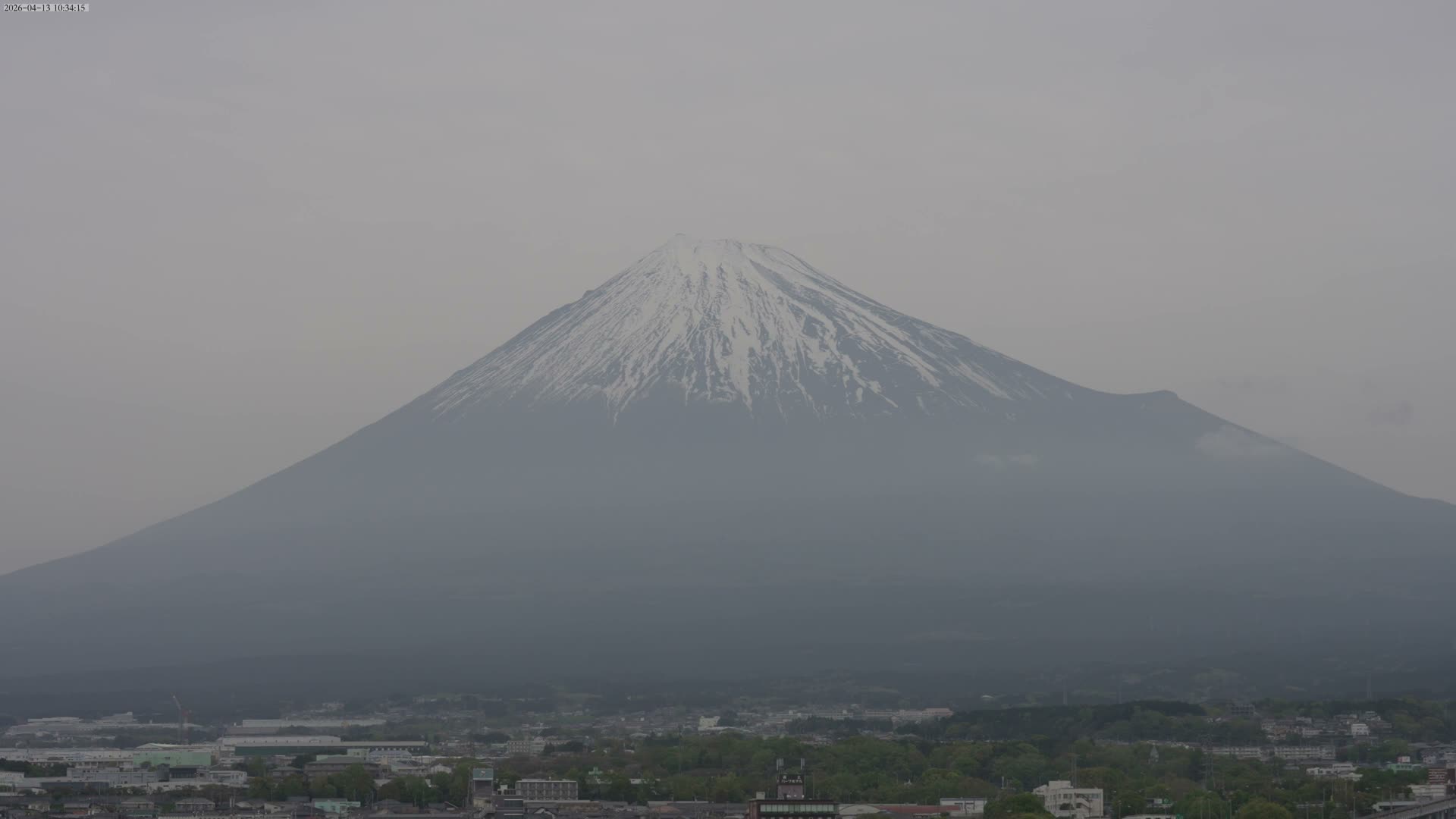 Mount Fuji &  Fujinomiya City ( 富士山と富士宮市 ) Live Cam - Kitayama, Fujinomiya, Shizuoka, Chūbu (Tōkai),  Honshu, Japan