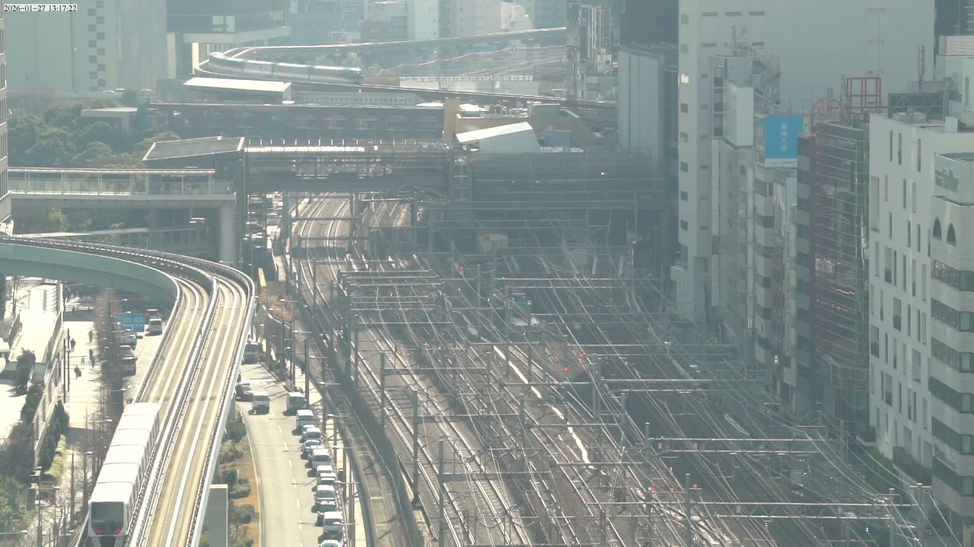 Tokyo, Hamamatsucho  Railway Station & Hamamatsucho Neighborhood ( 東京、浜松町駅と浜松町周辺 ) Live Cam - Hamamatsucho, Minato-ku, Tokyo, Kantō, Honshu, Japan
