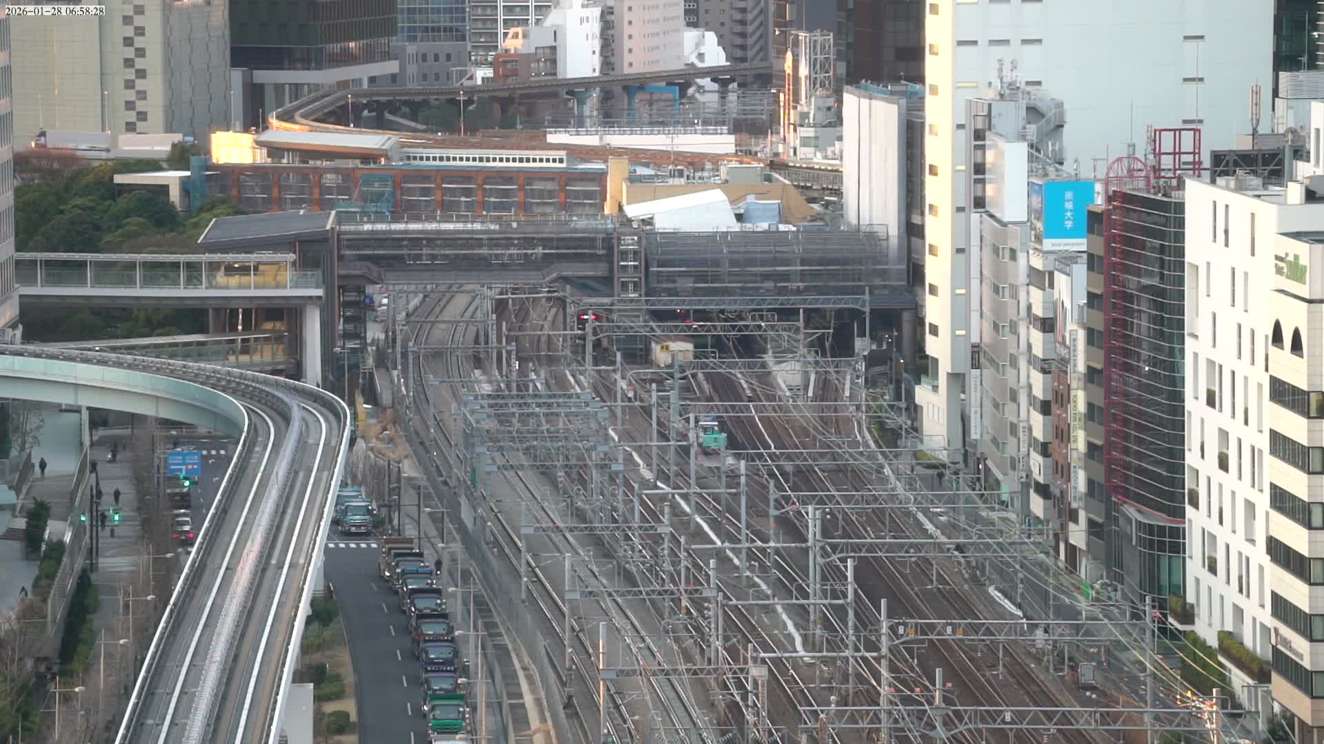 Tokyo, Hamamatsucho  Railway Station & Hamamatsucho Neighborhood ( 東京、浜松町駅と浜松町周辺 ) Live Cam - Hamamatsucho, Minato-ku, Tokyo, Kantō, Honshu, Japan