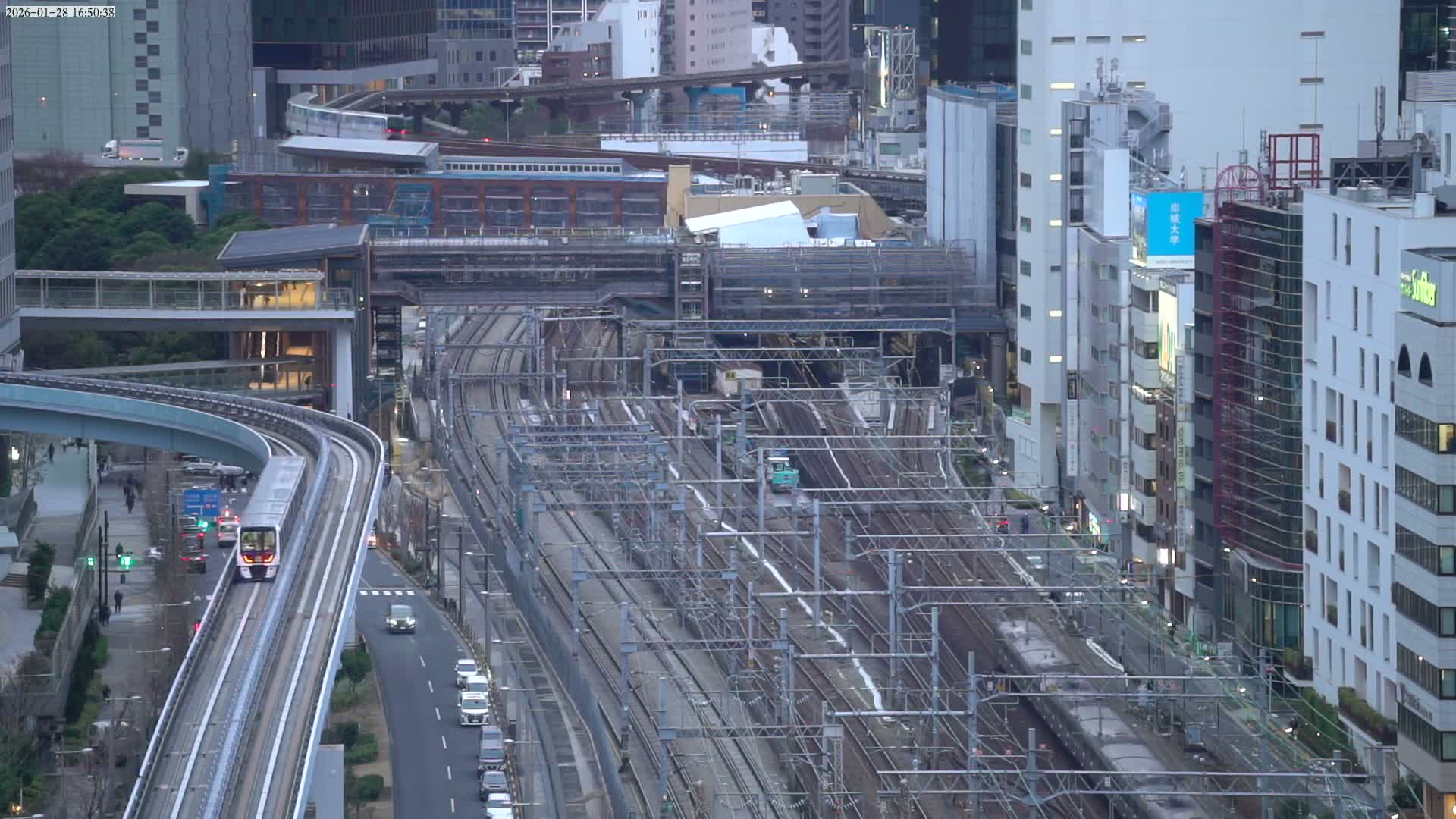 Tokyo, Hamamatsucho  Railway Station & Hamamatsucho Neighborhood ( 東京、浜松町駅と浜松町周辺 ) Live Cam - Hamamatsucho, Minato-ku, Tokyo, Kantō, Honshu, Japan