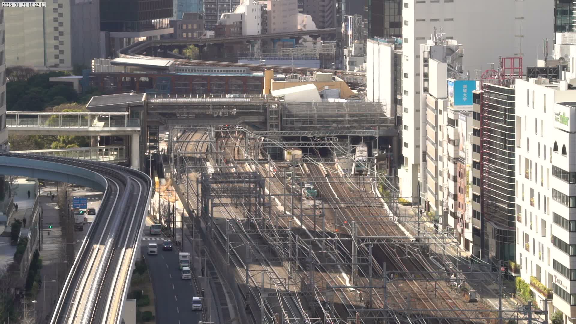 Tokyo, Hamamatsucho  Railway Station & Hamamatsucho Neighborhood ( 東京、浜松町駅と浜松町周辺 ) Live Cam - Hamamatsucho, Minato-ku, Tokyo, Kantō, Honshu, Japan