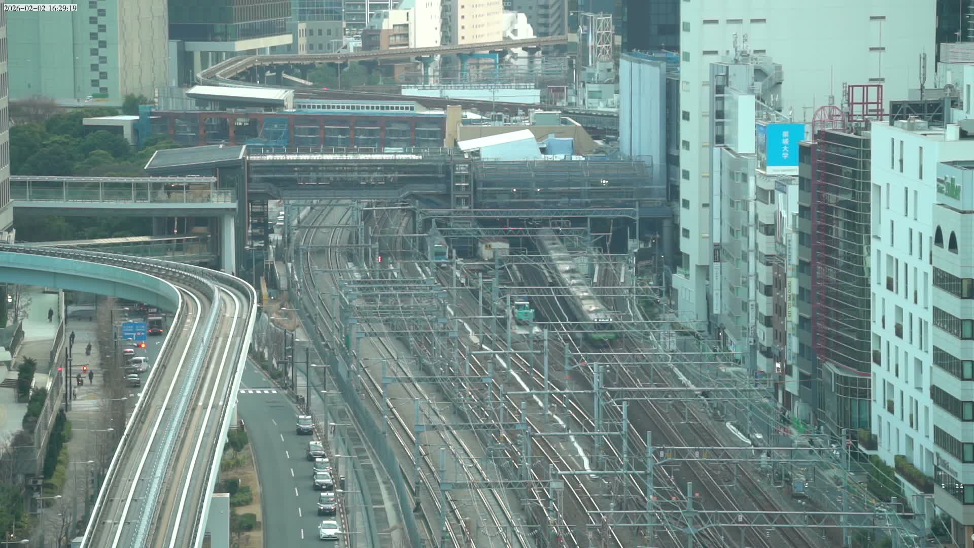 Tokyo, Hamamatsucho  Railway Station & Hamamatsucho Neighborhood ( 東京、浜松町駅と浜松町周辺 ) Live Cam - Hamamatsucho, Minato-ku, Tokyo, Kantō, Honshu, Japan