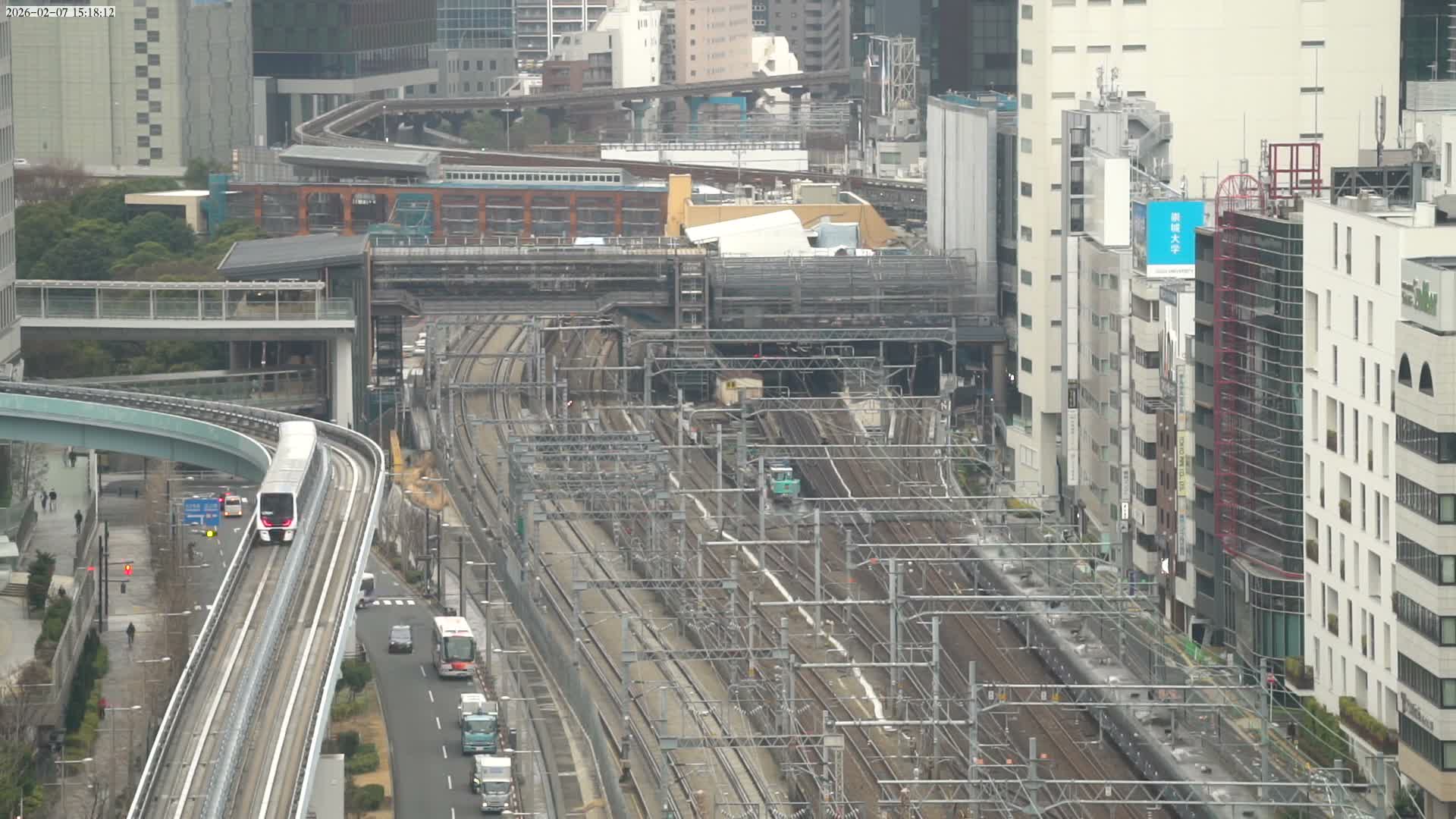 Tokyo, Hamamatsucho  Railway Station & Hamamatsucho Neighborhood ( 東京、浜松町駅と浜松町周辺 ) Live Cam - Hamamatsucho, Minato-ku, Tokyo, Kantō, Honshu, Japan