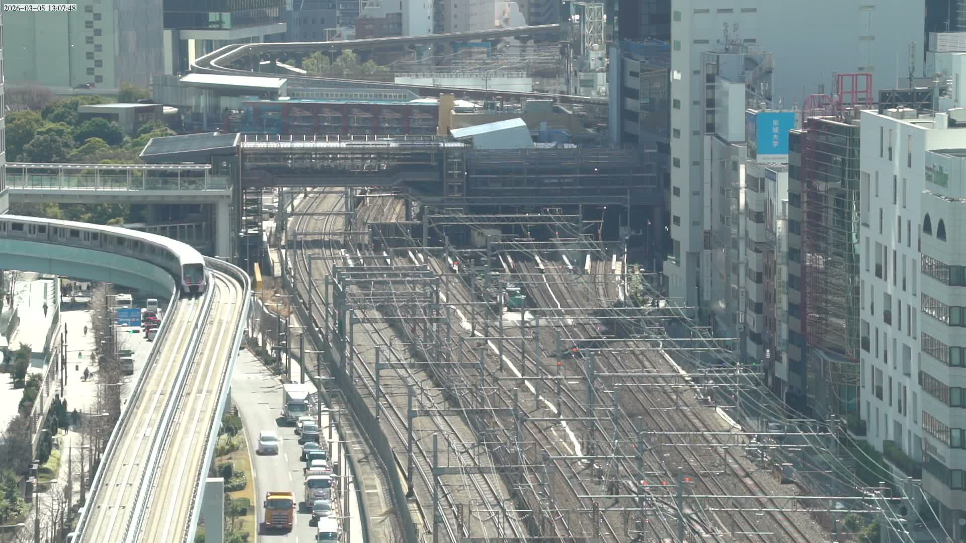 Tokyo, Hamamatsucho  Railway Station & Hamamatsucho Neighborhood ( 東京、浜松町駅と浜松町周辺 ) Live Cam - Hamamatsucho, Minato-ku, Tokyo, Kantō, Honshu, Japan