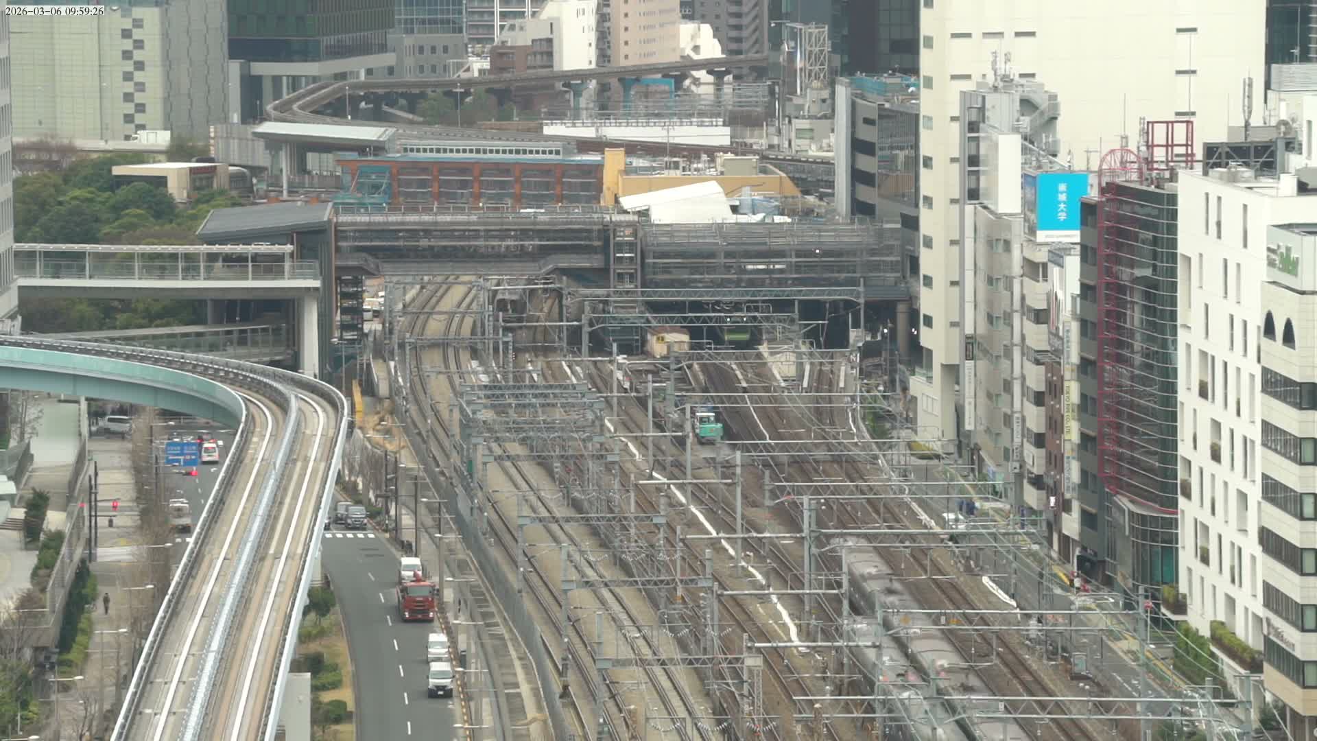 Tokyo, Hamamatsucho  Railway Station & Hamamatsucho Neighborhood ( 東京、浜松町駅と浜松町周辺 ) Live Cam - Hamamatsucho, Minato-ku, Tokyo, Kantō, Honshu, Japan