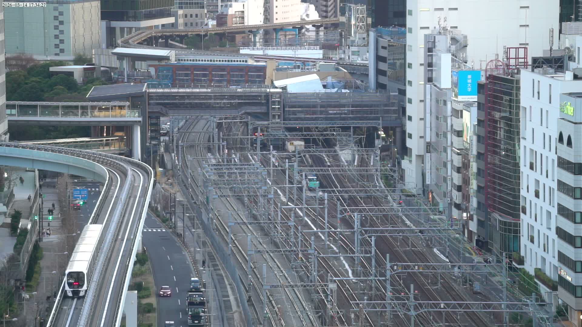 Tokyo, Hamamatsucho  Railway Station & Hamamatsucho Neighborhood ( 東京、浜松町駅と浜松町周辺 ) Live Cam - Hamamatsucho, Minato-ku, Tokyo, Kantō, Honshu, Japan