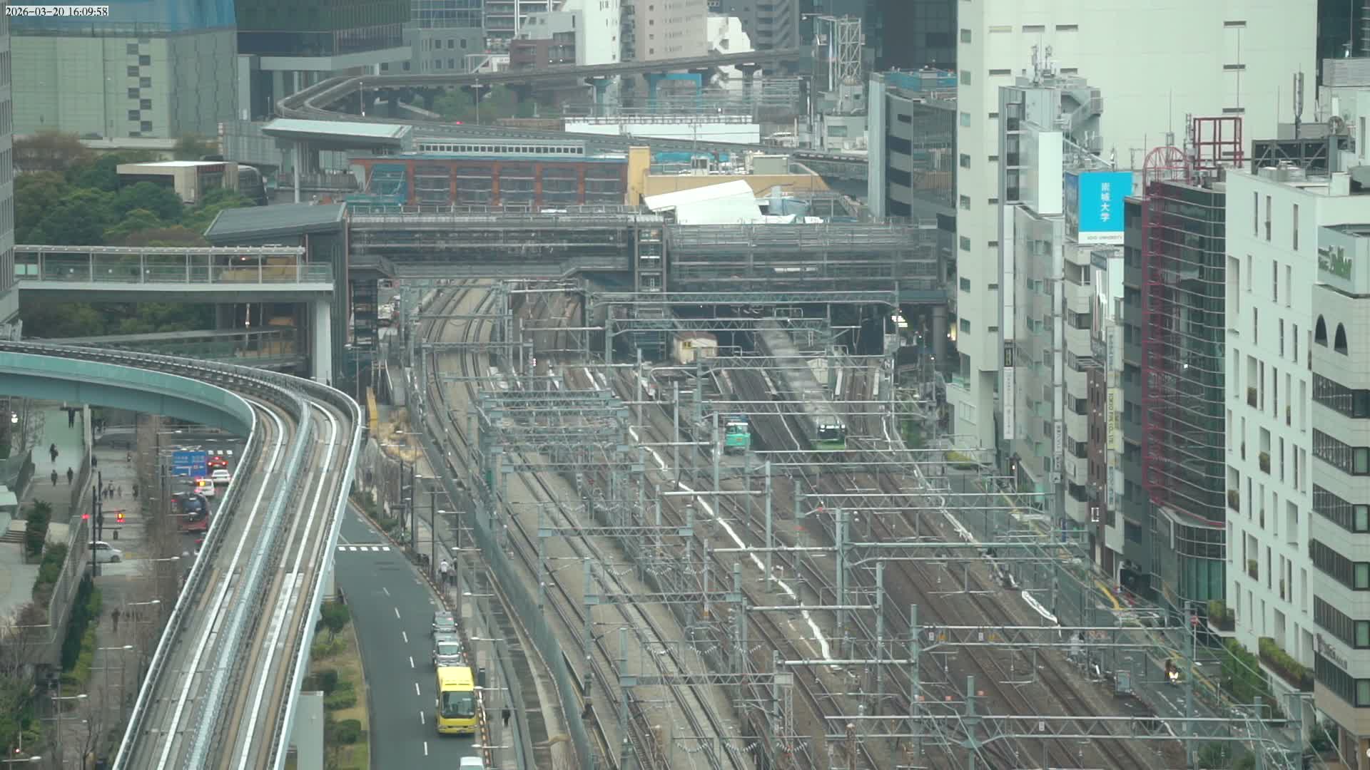 Tokyo, Hamamatsucho  Railway Station & Hamamatsucho Neighborhood ( 東京、浜松町駅と浜松町周辺 ) Live Cam - Hamamatsucho, Minato-ku, Tokyo, Kantō, Honshu, Japan
