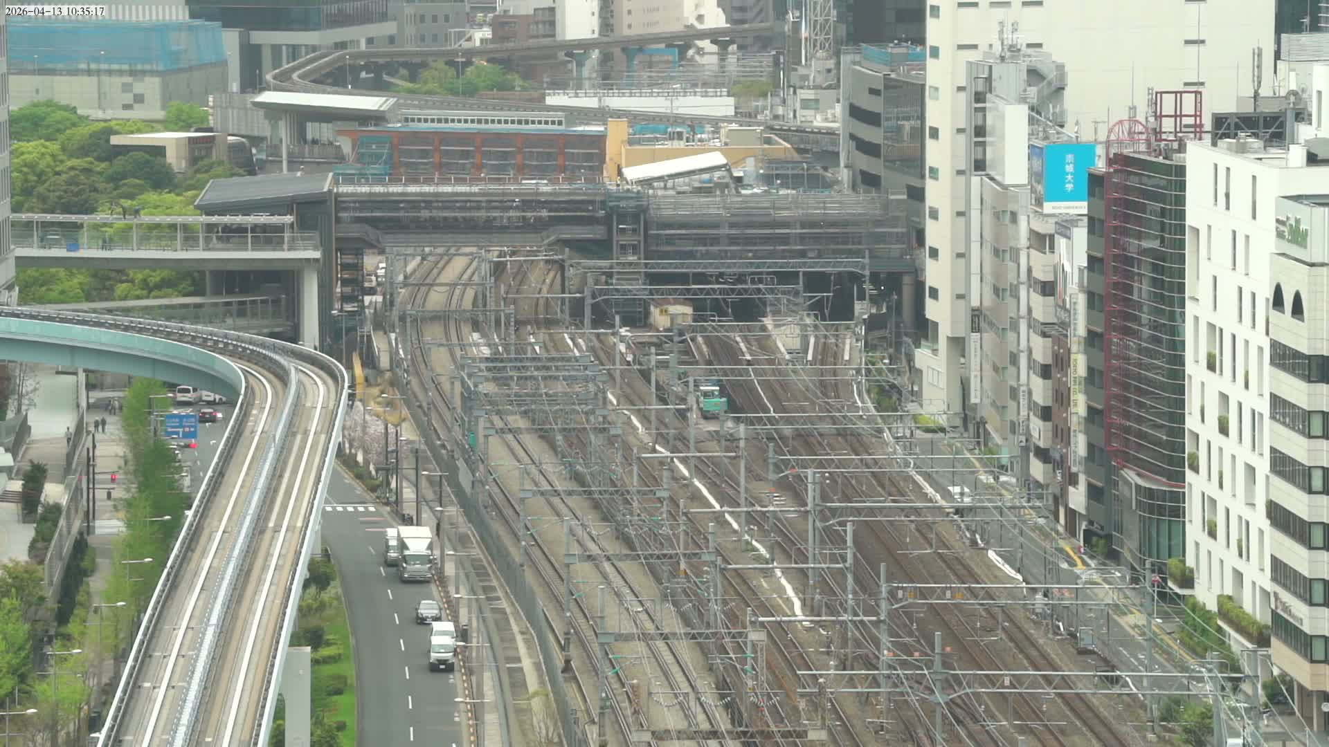 Tokyo, Hamamatsucho  Railway Station & Hamamatsucho Neighborhood ( 東京、浜松町駅と浜松町周辺 ) Live Cam - Hamamatsucho, Minato-ku, Tokyo, Kantō, Honshu, Japan