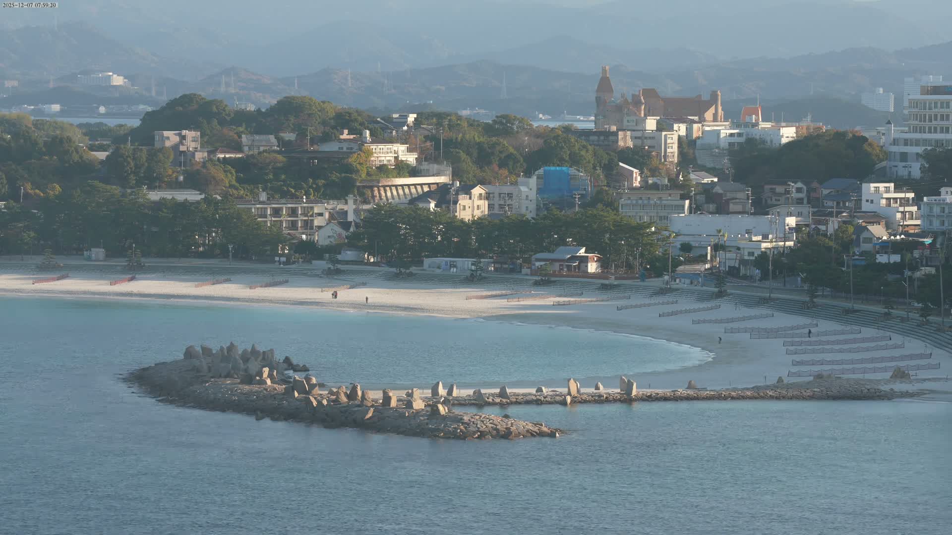 Wakayama, Shirahama Town & Beach ( 和歌山県白浜町とビーチ ) Skyline Live Cam - Shirahama, Nishimuro, Wakayama, Kansai, Honshu, Japan