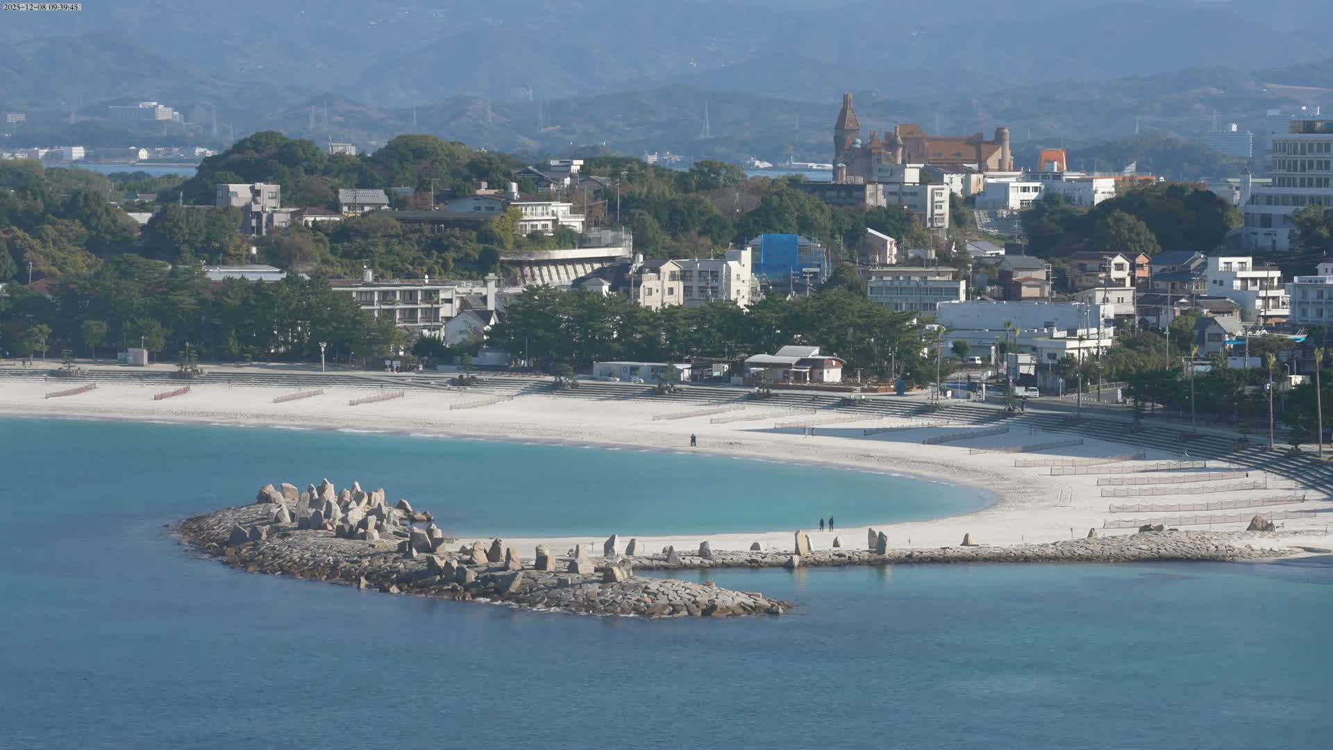Wakayama, Shirahama Town & Beach ( 和歌山県白浜町とビーチ ) Skyline Live Cam - Shirahama, Nishimuro, Wakayama, Kansai, Honshu, Japan