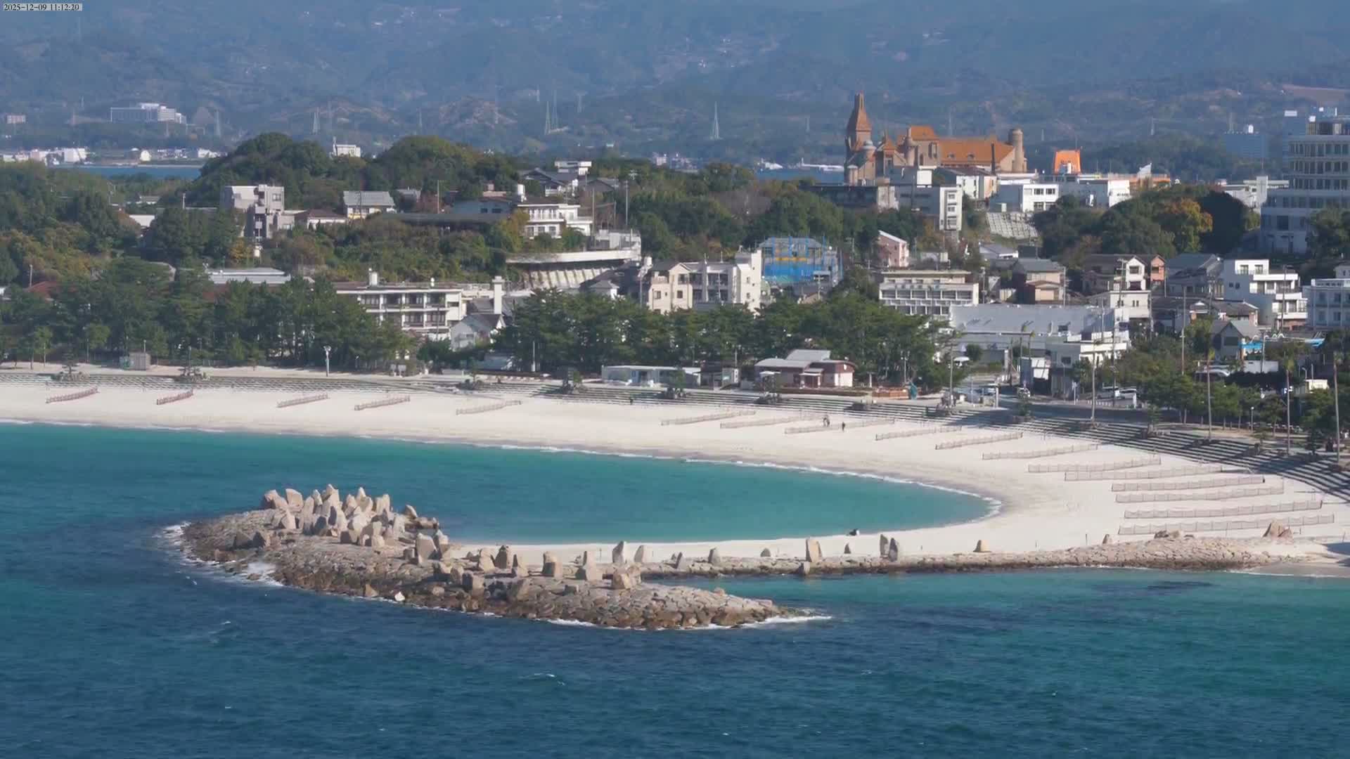 Wakayama, Shirahama Town & Beach ( 和歌山県白浜町とビーチ ) Skyline Live Cam - Shirahama, Nishimuro, Wakayama, Kansai, Honshu, Japan