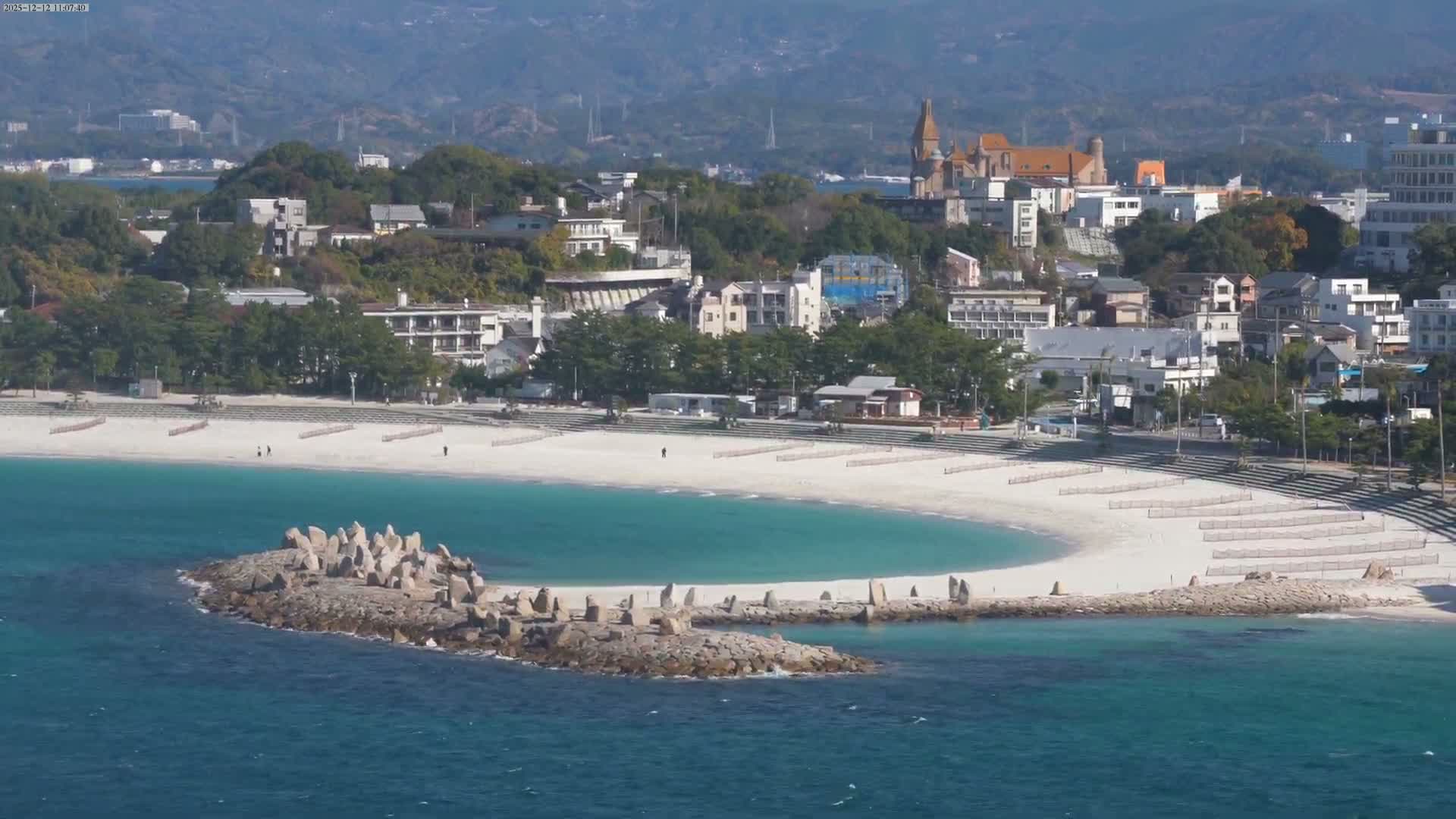 Wakayama, Shirahama Town & Beach ( 和歌山県白浜町とビーチ ) Skyline Live Cam - Shirahama, Nishimuro, Wakayama, Kansai, Honshu, Japan