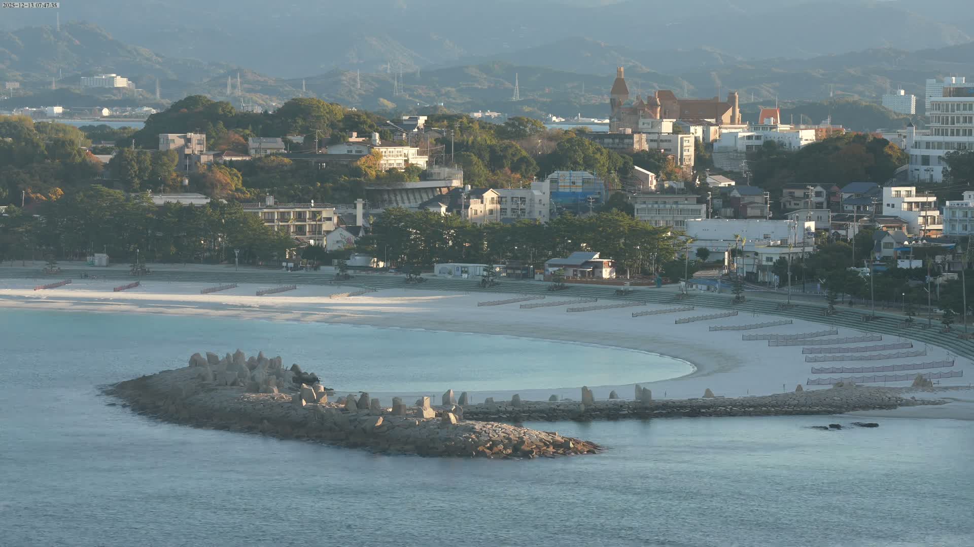 Wakayama, Shirahama Town & Beach ( 和歌山県白浜町とビーチ ) Skyline Live Cam - Shirahama, Nishimuro, Wakayama, Kansai, Honshu, Japan