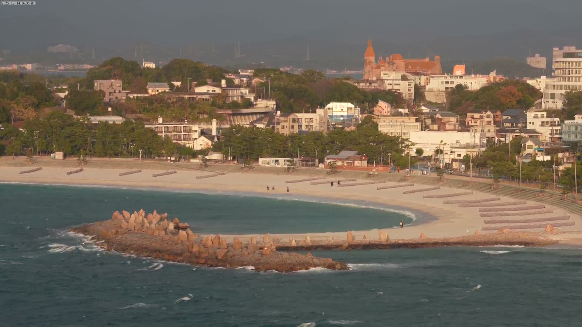 Wakayama, Shirahama Town & Beach ( 和歌山県白浜町とビーチ ) Skyline Live Cam - Shirahama, Nishimuro, Wakayama, Kansai, Honshu, Japan