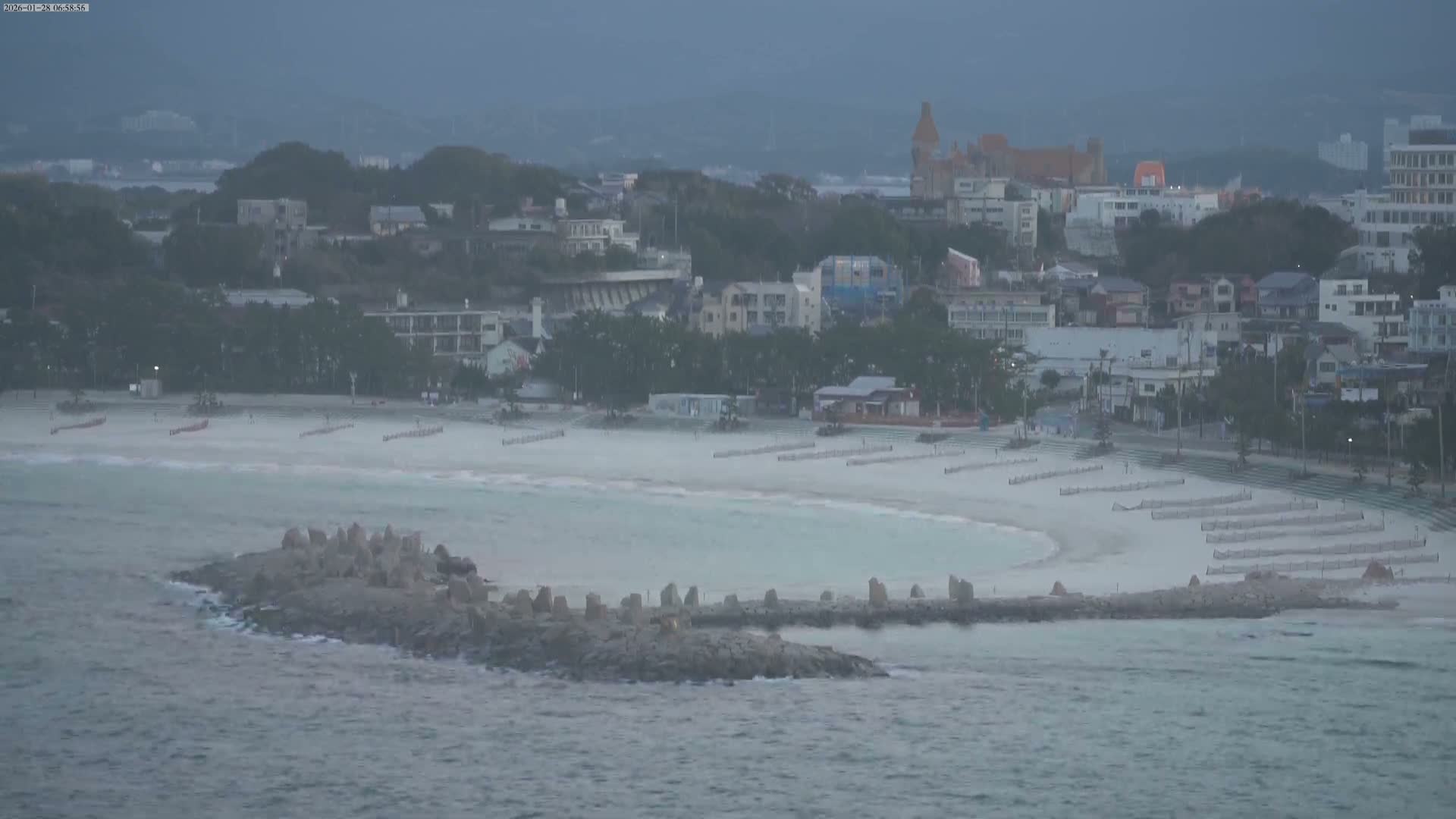 Wakayama, Shirahama Town & Beach ( 和歌山県白浜町とビーチ ) Skyline Live Cam - Shirahama, Nishimuro, Wakayama, Kansai, Honshu, Japan