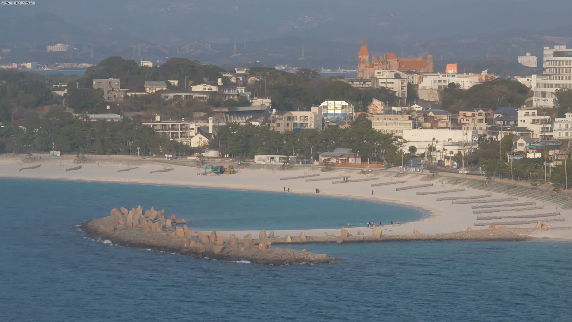 Wakayama, Shirahama Town & Beach ( 和歌山県白浜町とビーチ ) Skyline Live Cam - Shirahama, Nishimuro, Wakayama, Kansai, Honshu, Japan