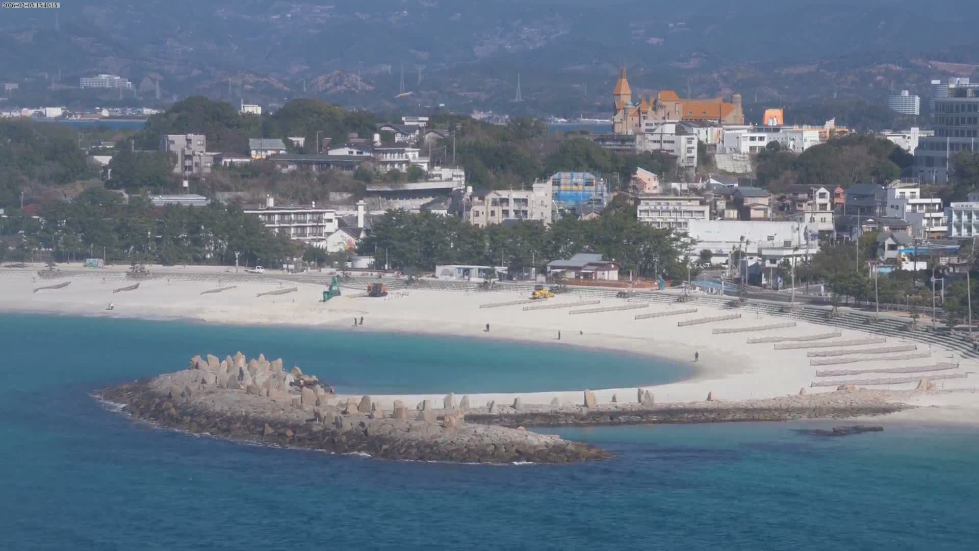 Wakayama, Shirahama Town & Beach ( 和歌山県白浜町とビーチ ) Skyline Live Cam - Shirahama, Nishimuro, Wakayama, Kansai, Honshu, Japan