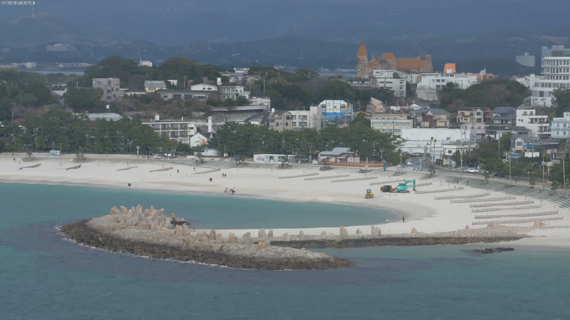 Wakayama, Shirahama Town & Beach ( 和歌山県白浜町とビーチ ) Skyline Live Cam - Shirahama, Nishimuro, Wakayama, Kansai, Honshu, Japan